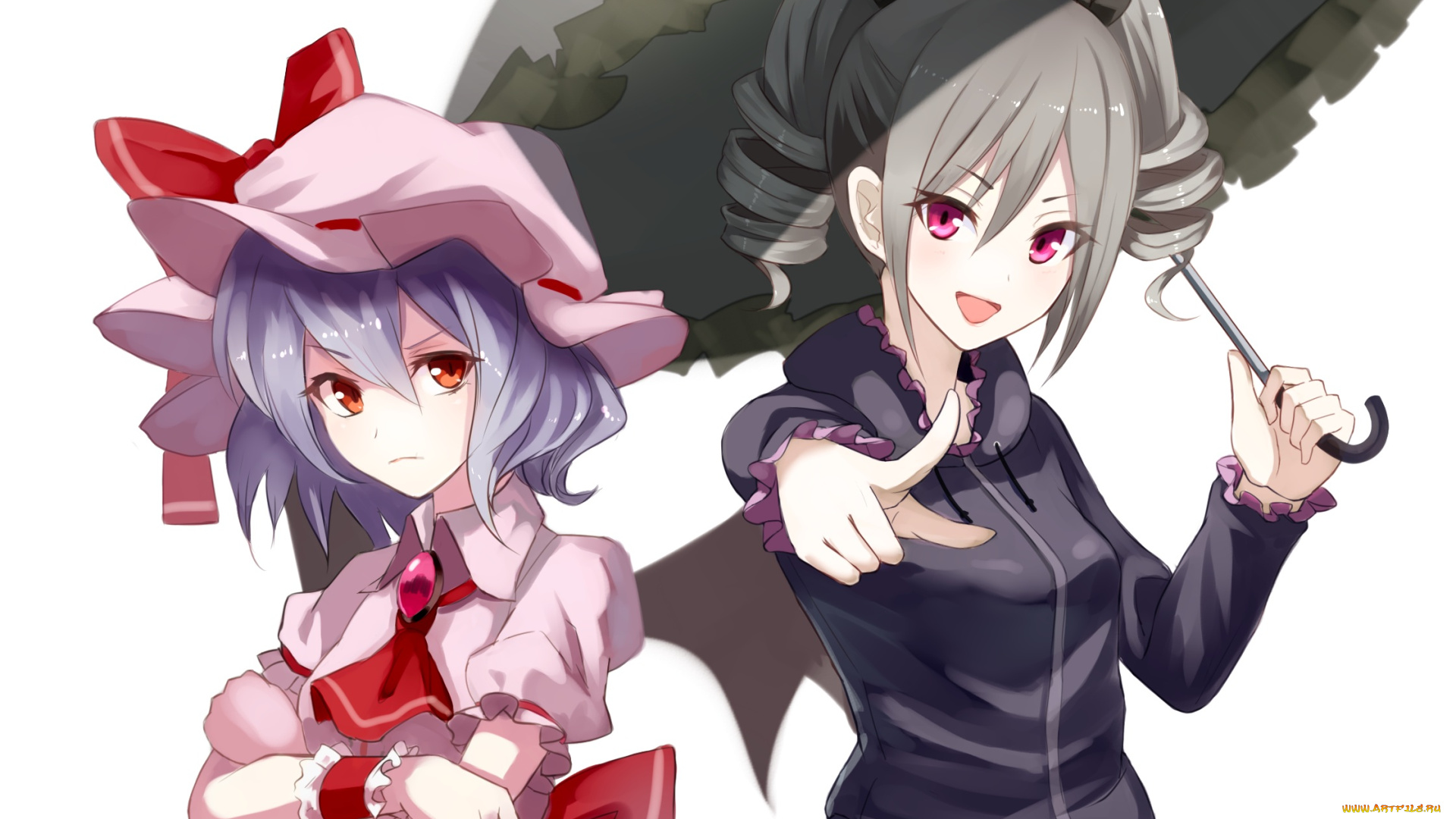 аниме, unknown, , другое, фон, взгляд, девушки, зонтик