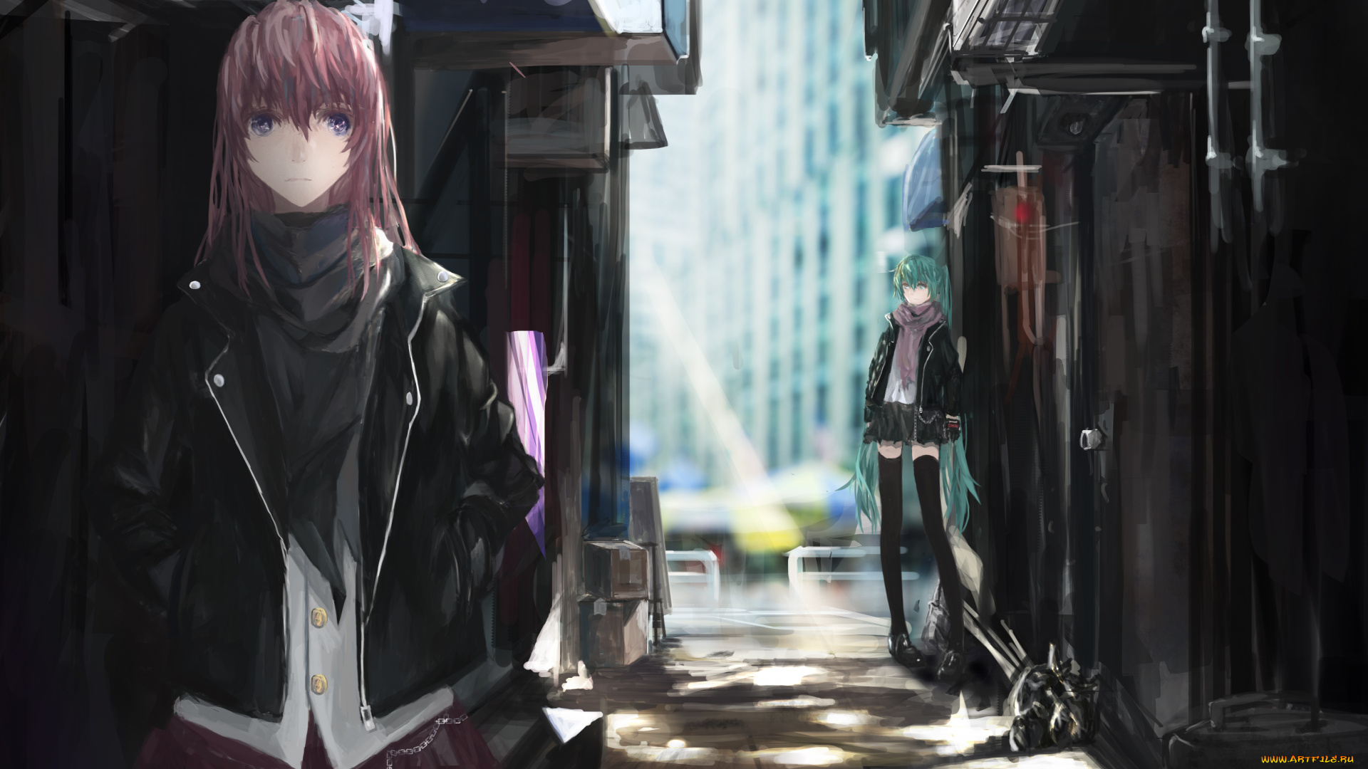 аниме, vocaloid, hatsune, miku, megurine, luka