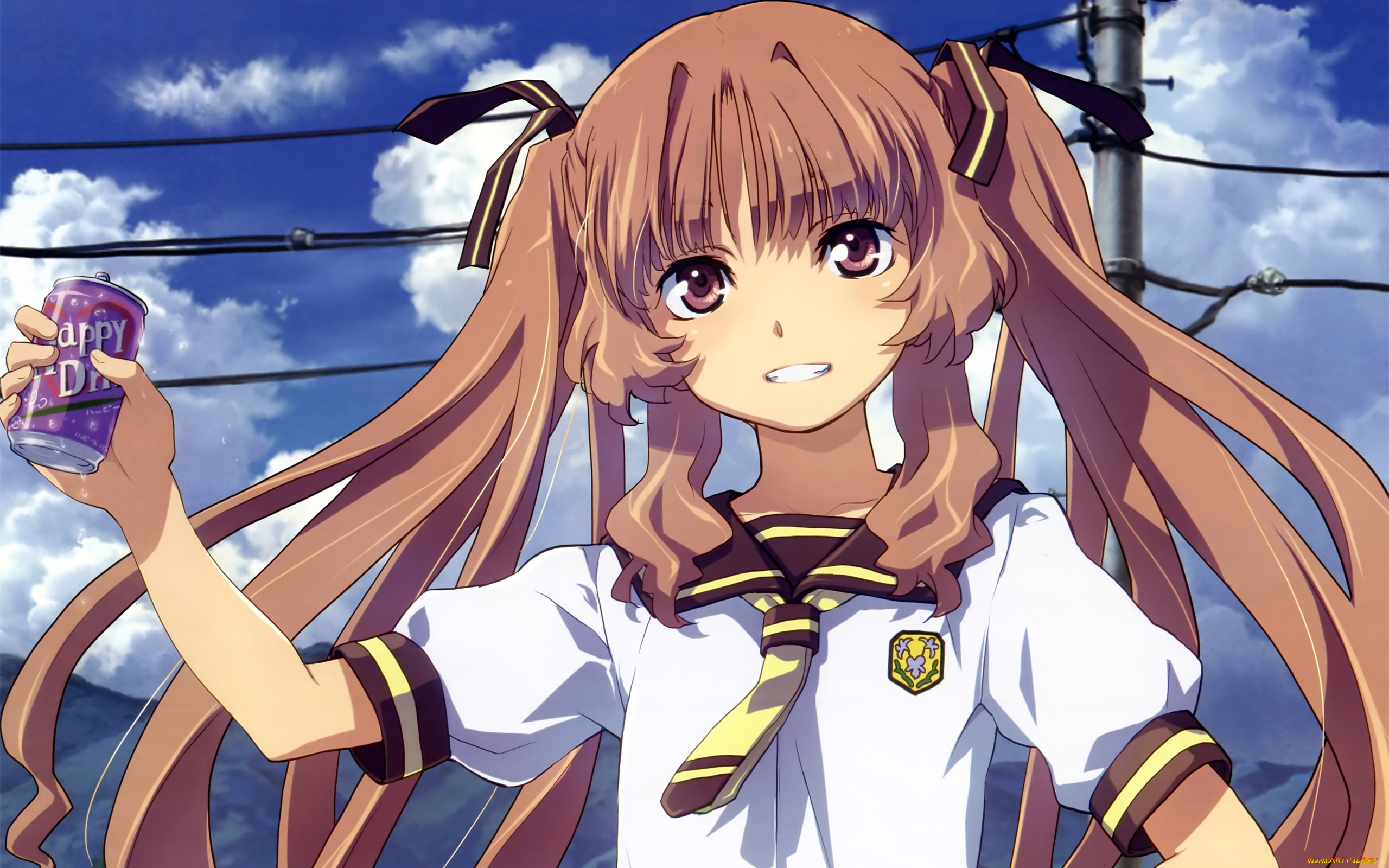 аниме, ano, natsu, de, matteru, девушка, взгляд, фон