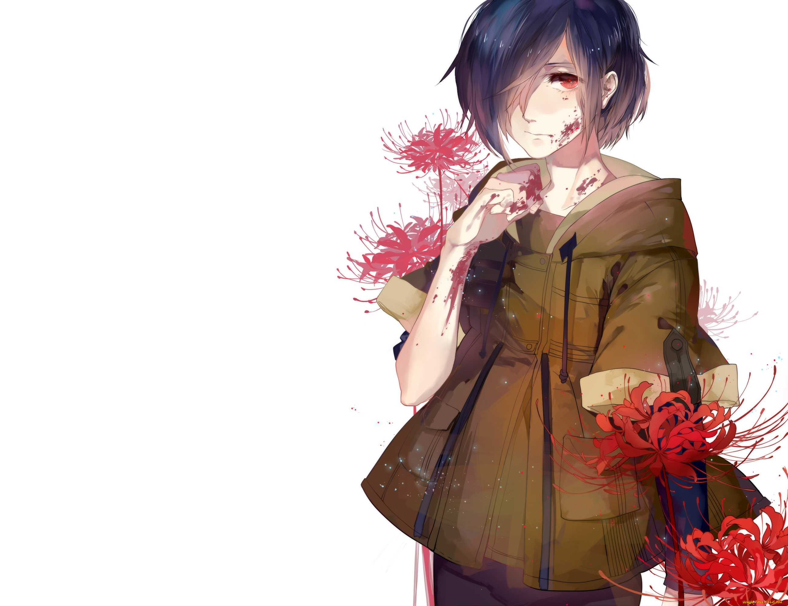 аниме, tokyo, ghoul, тока, лилии, гуль