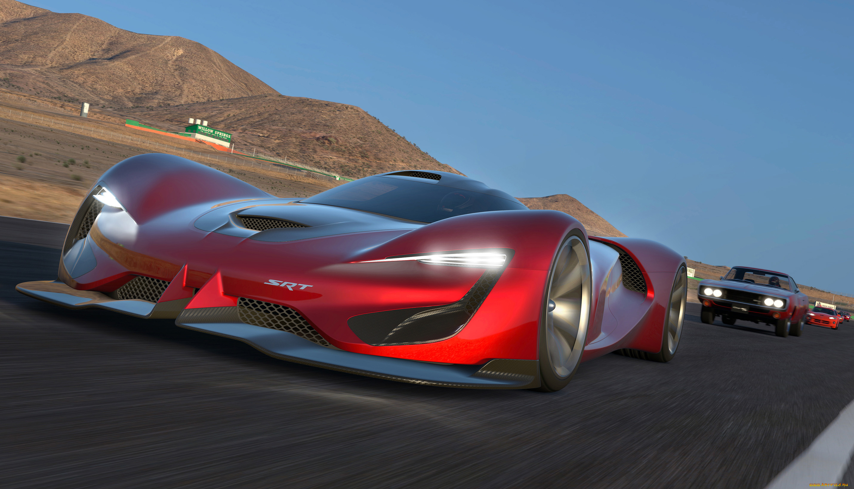 srt, tomahawk, concept, автомобили, 3д, srt, tomahawk, vision, gran, turismo, красный, concept