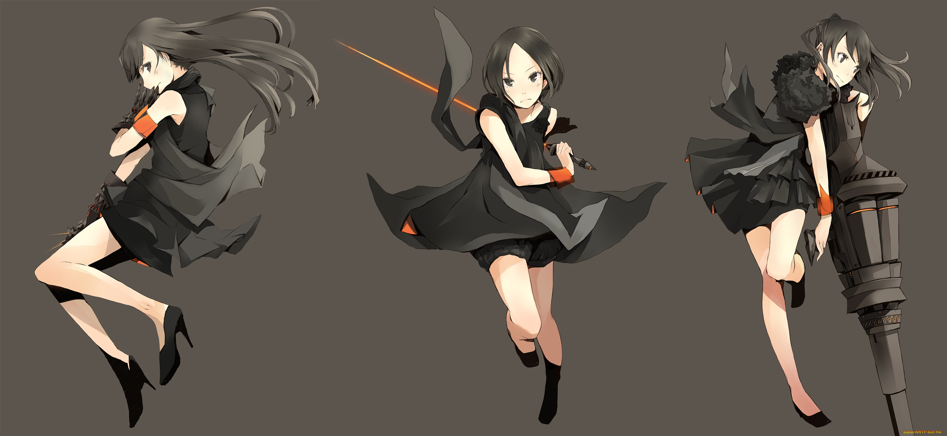 аниме, оружие, , техника, , технологии, девушки