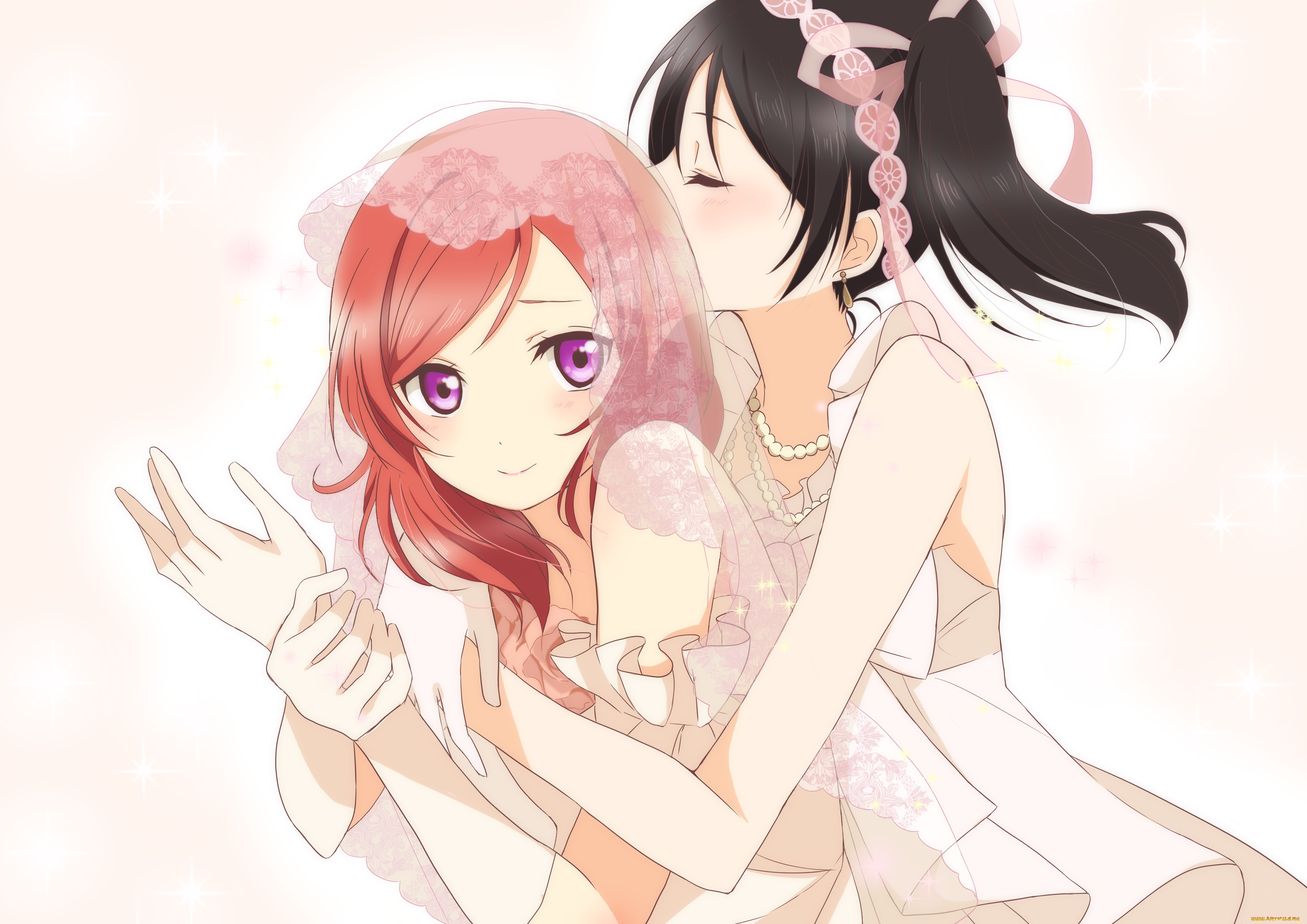 аниме, love, live, , school, idol, project, фон, взгляд, девушки