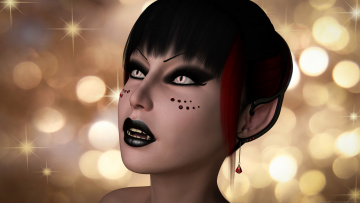 Картинка 3д+графика эльфы+ elves фон взгляд эльфийка