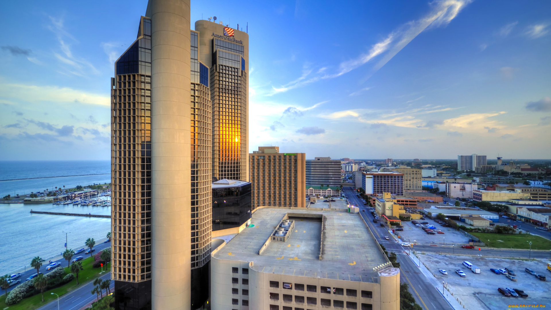 american, bank, tower, , corpus, christi, , texas, города, -, панорамы, обзор, банк