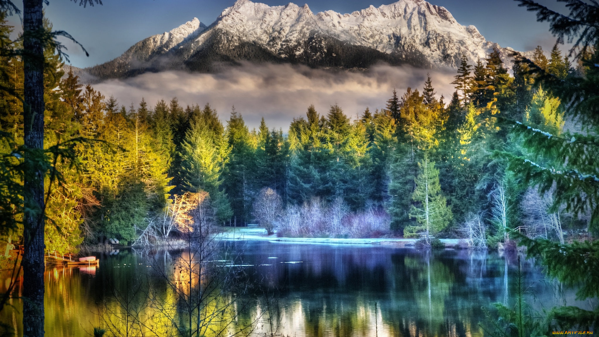 природа, горы, река, лес