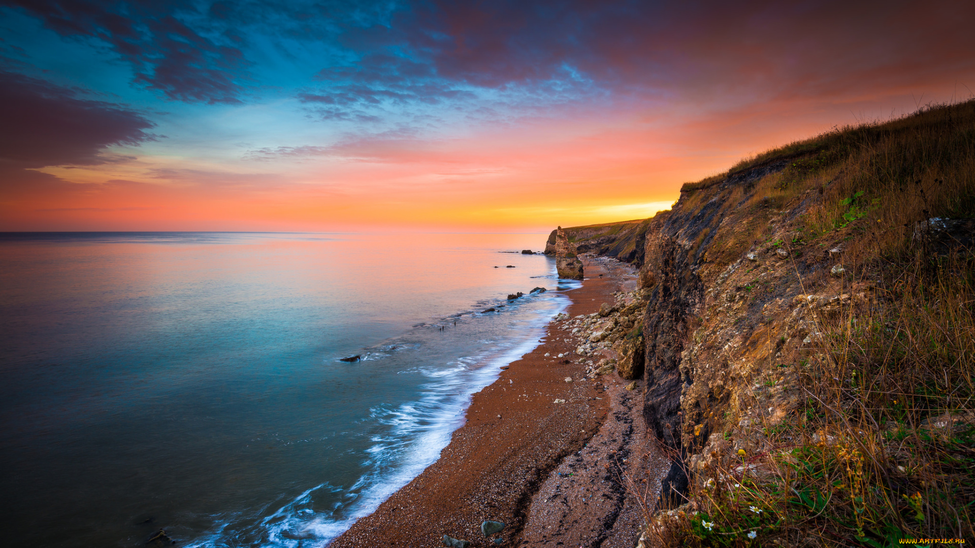 природа, побережье, берег, море