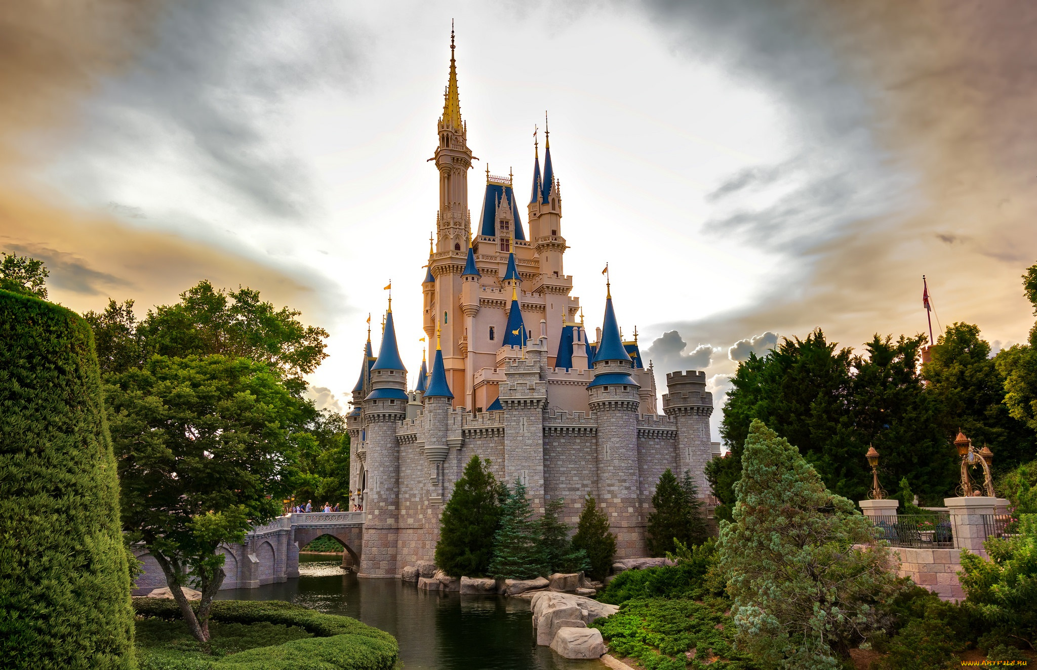 города, диснейленд, замок