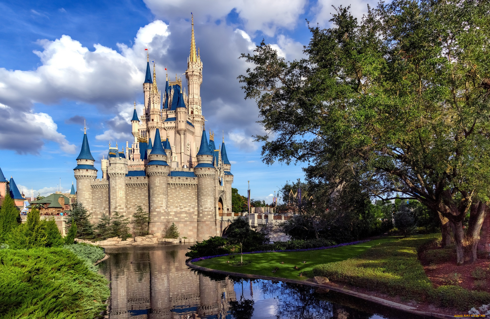 города, диснейленд, замок