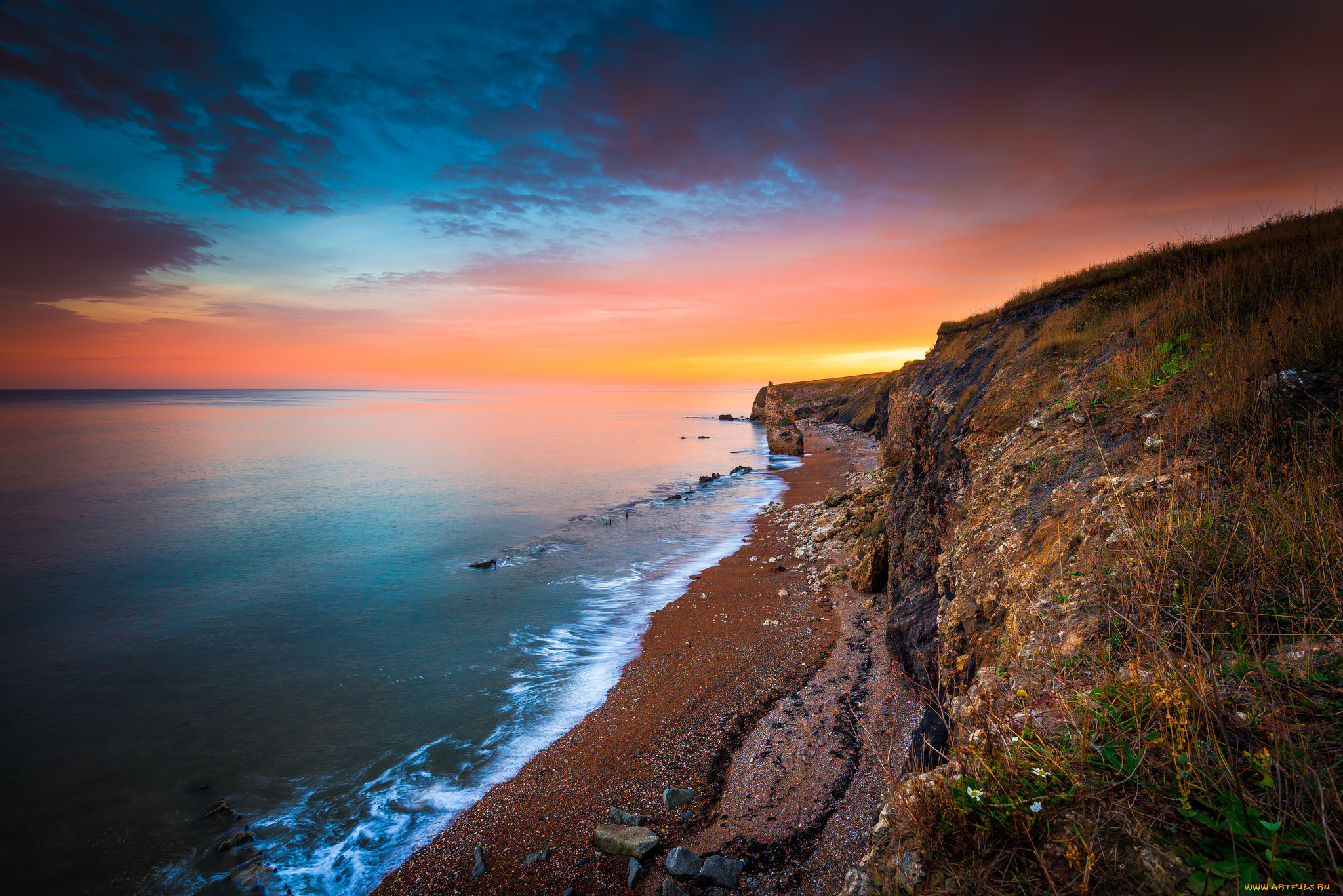 природа, побережье, берег, море