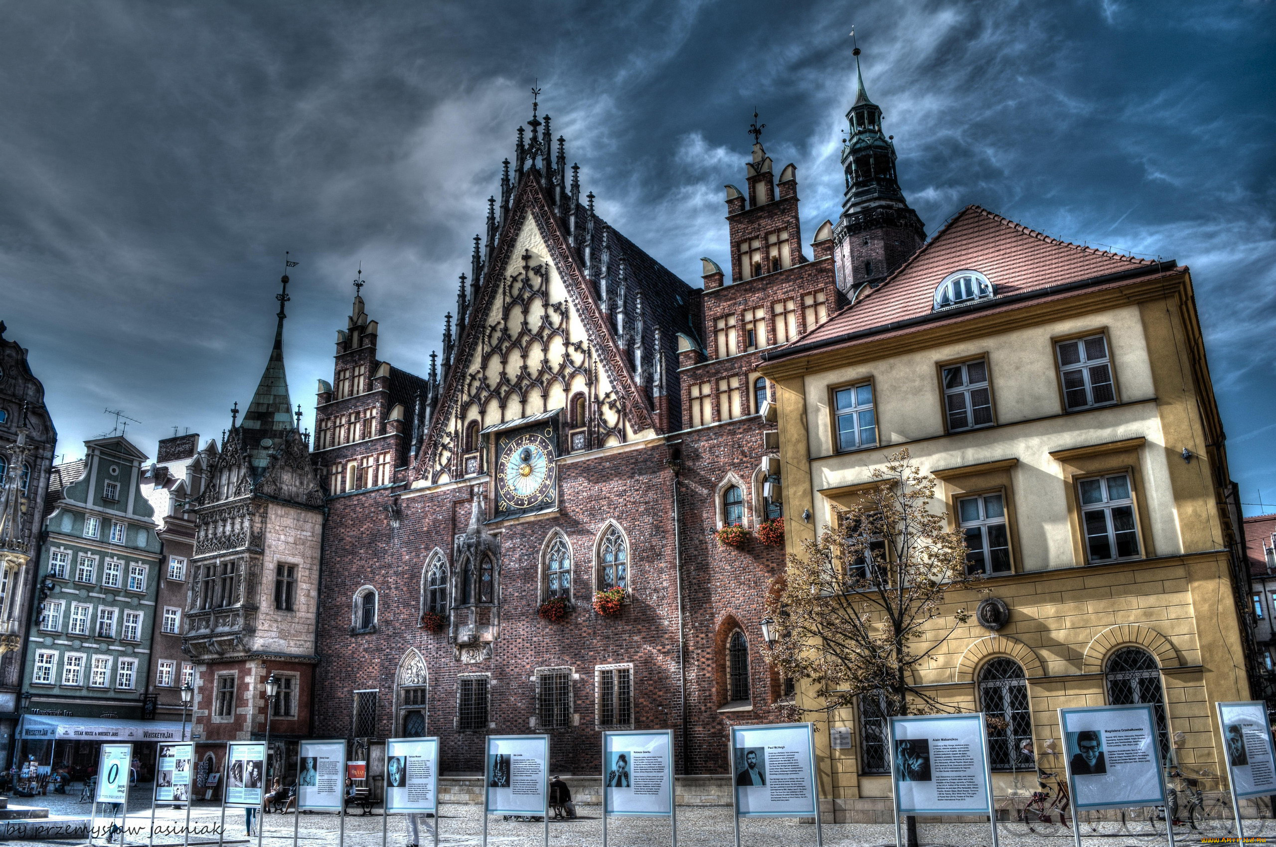 города, вроцлав, , польша, старинные, дома