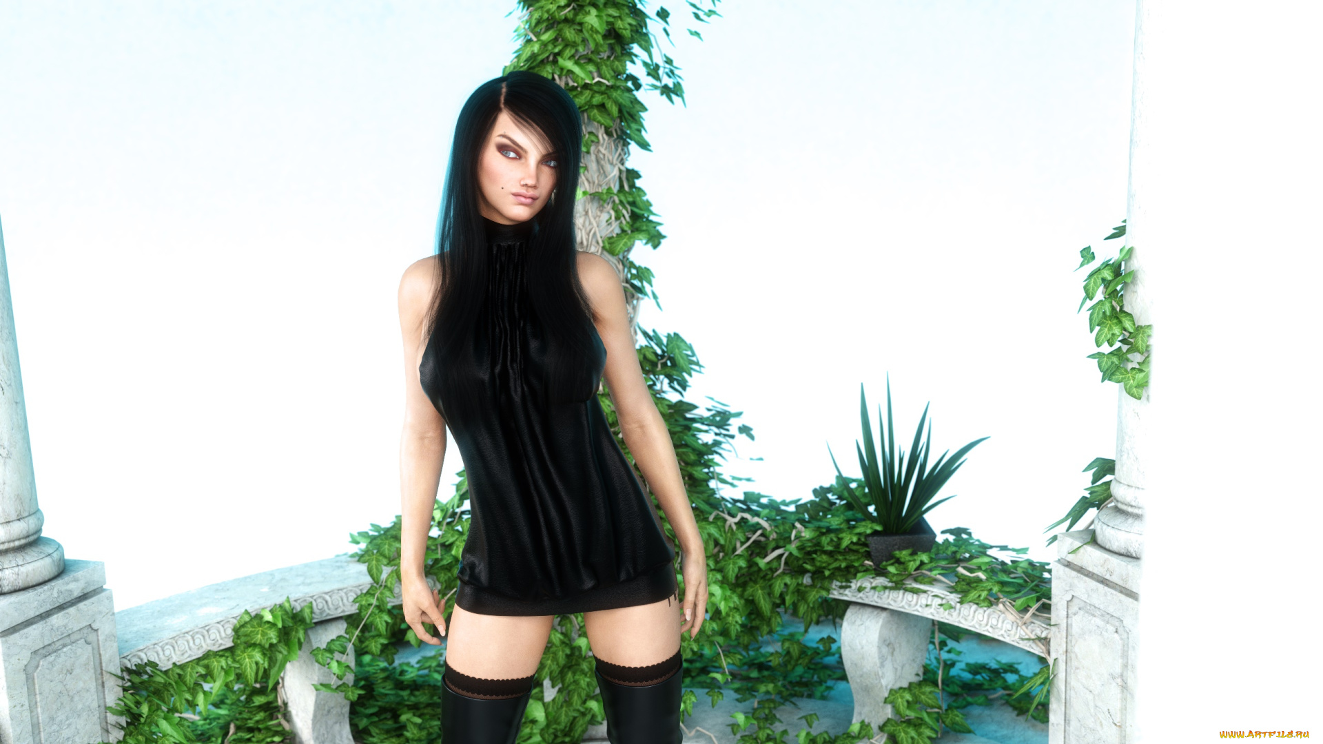 3д, графика, люди, , people, фон, взгляд, девушка