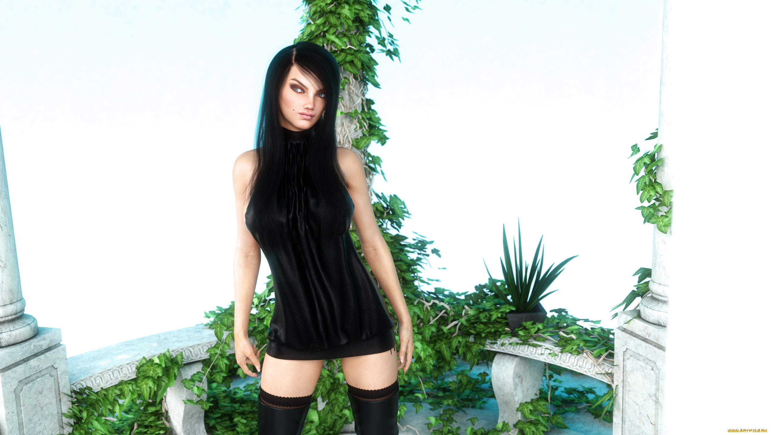 3д, графика, люди, , people, фон, взгляд, девушка