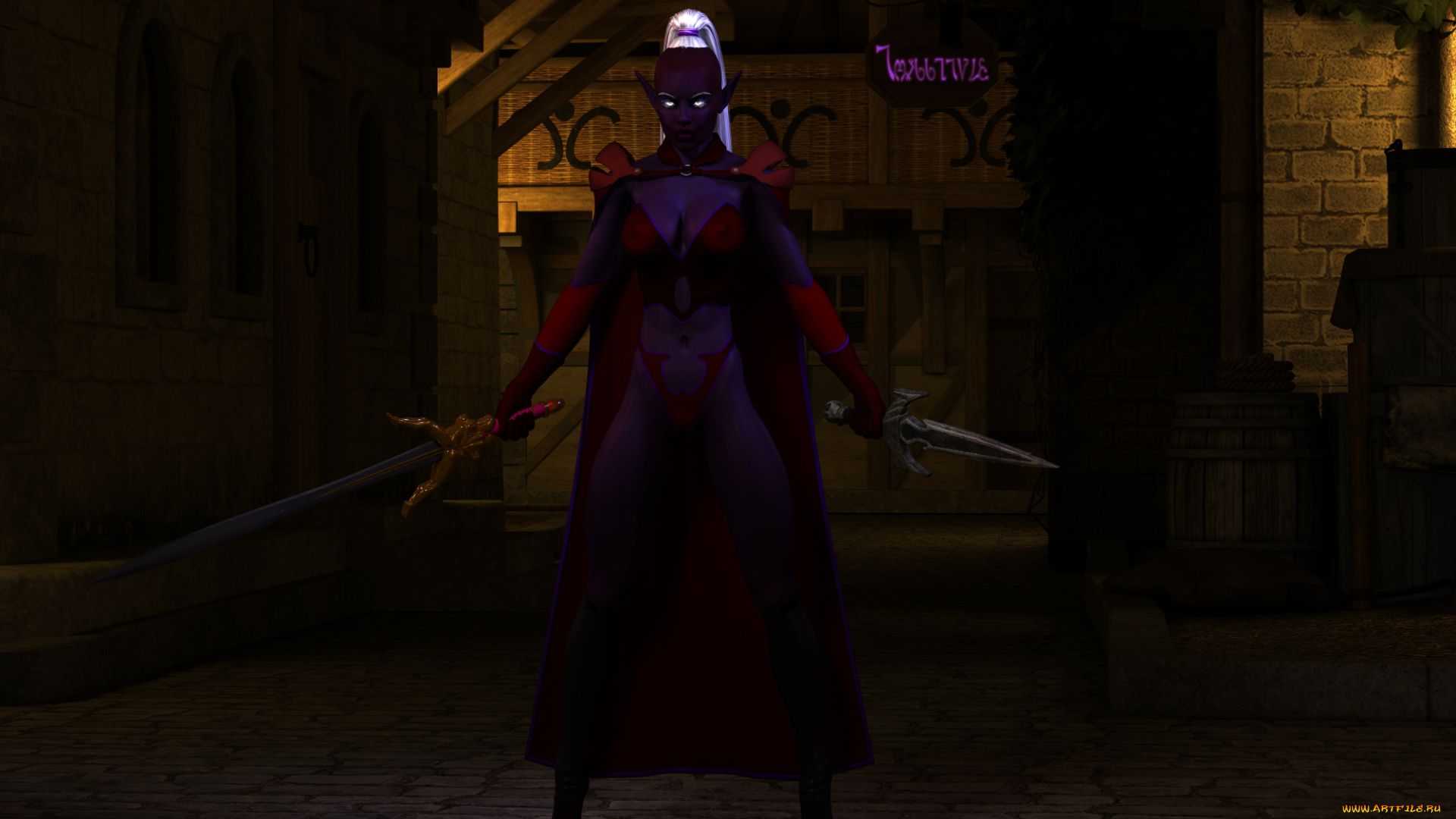 3д, графика, эльфы, , elves, эльфийка, фон, взгляд