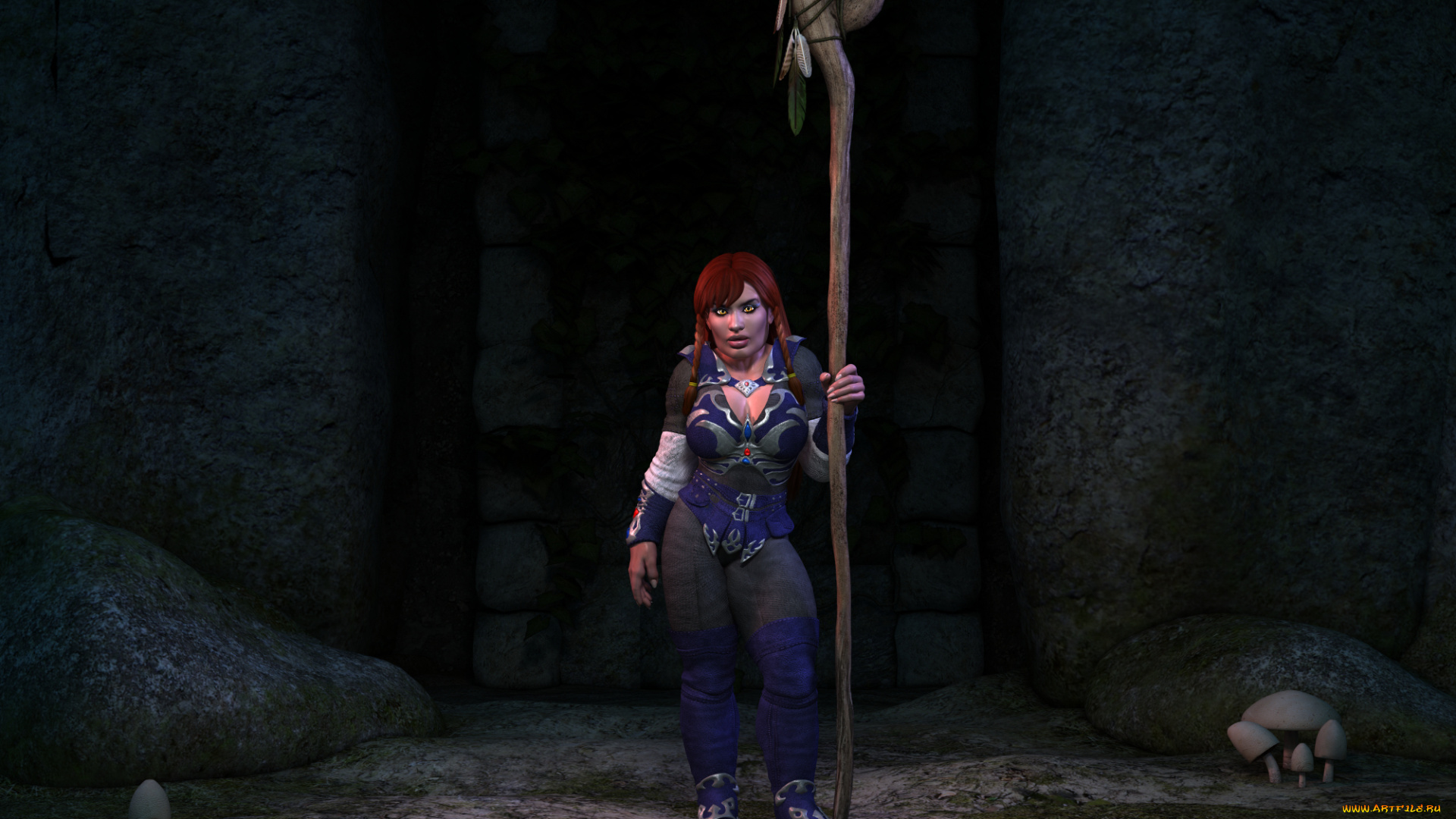 3д, графика, эльфы, , elves, фон, взгляд, эльфийка