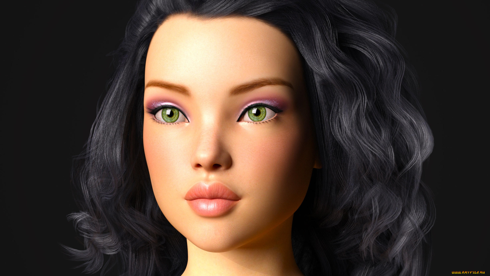 3д, графика, портрет, , portraits, фон, взгляд, девушка