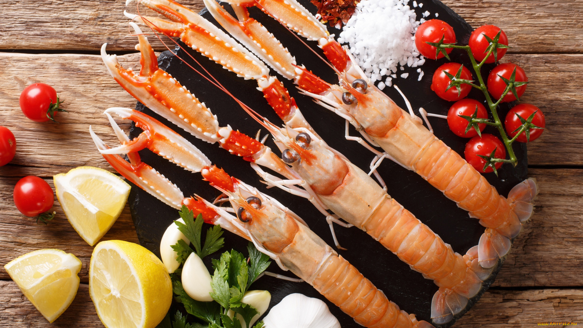 еда, рыбные, блюда, , с, морепродуктами, морепродукты, блюдо, лимон, ракообразные