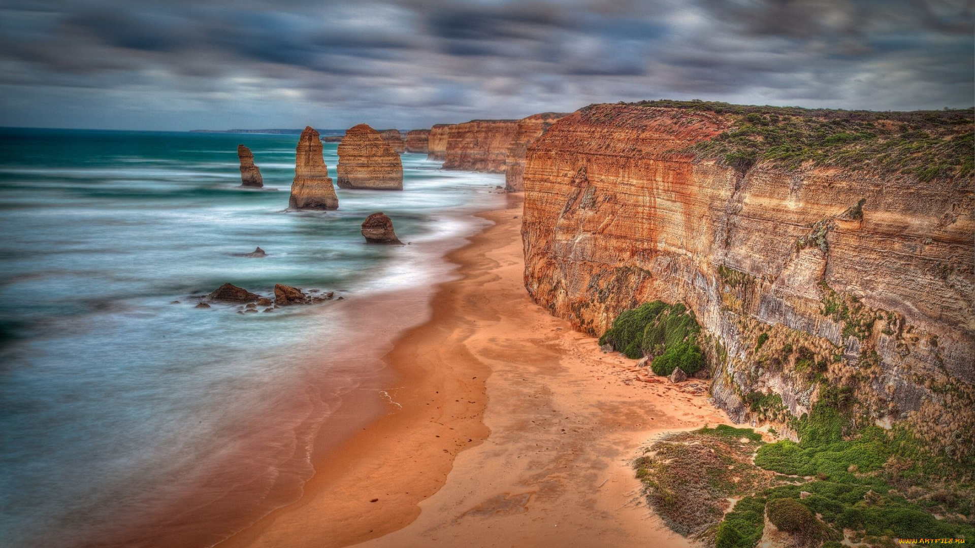 природа, побережье, скалы