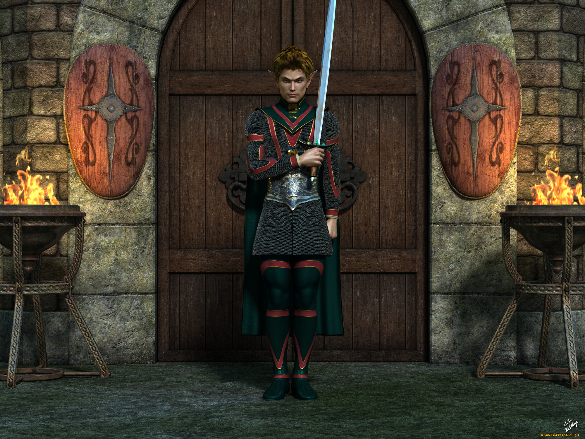 3д, графика, эльфы, , elves, эльф, взгляд, фон