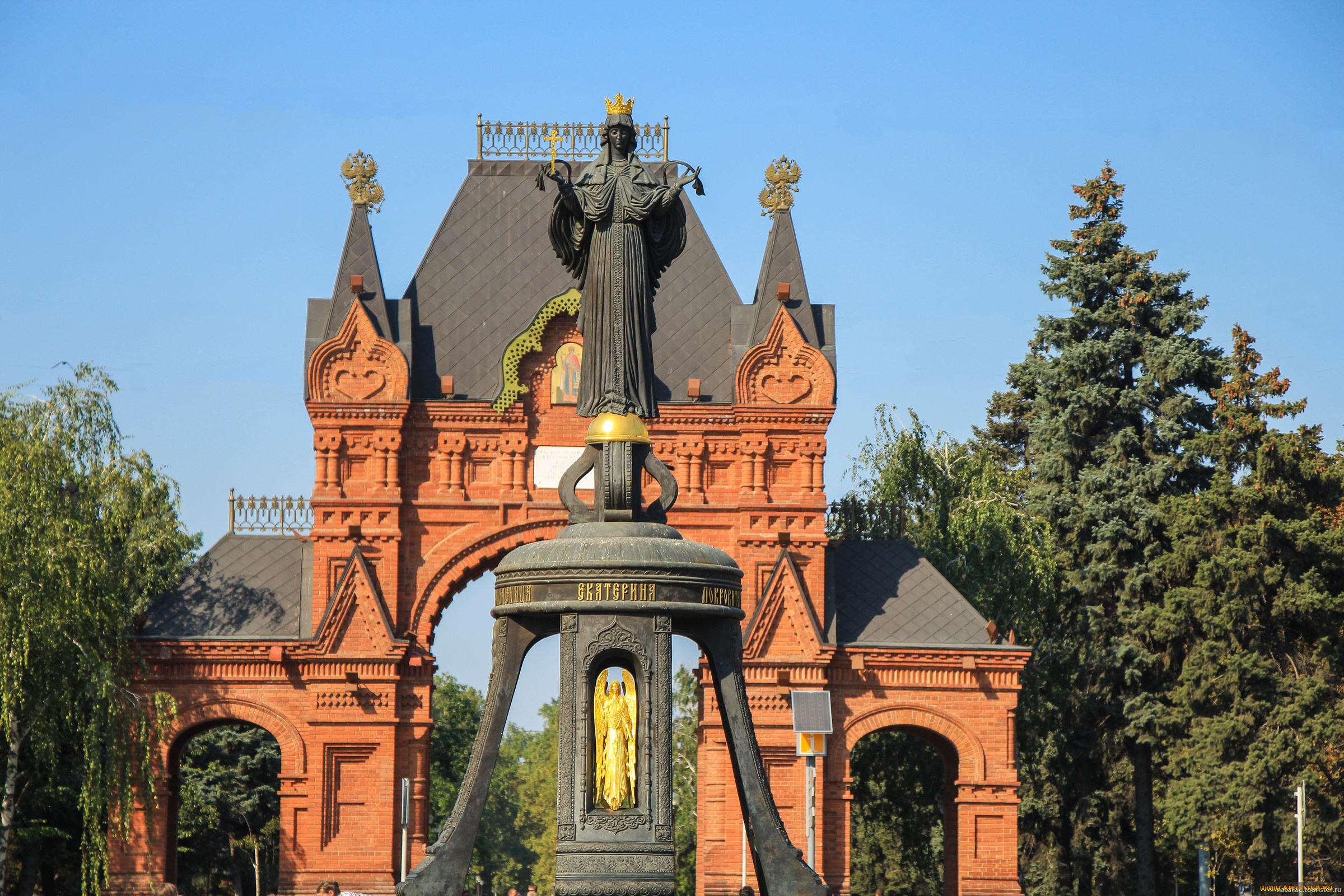 краснодар, города, -, памятники, , скульптуры, , арт-объекты, город, памятник, россия, арка, екатерина