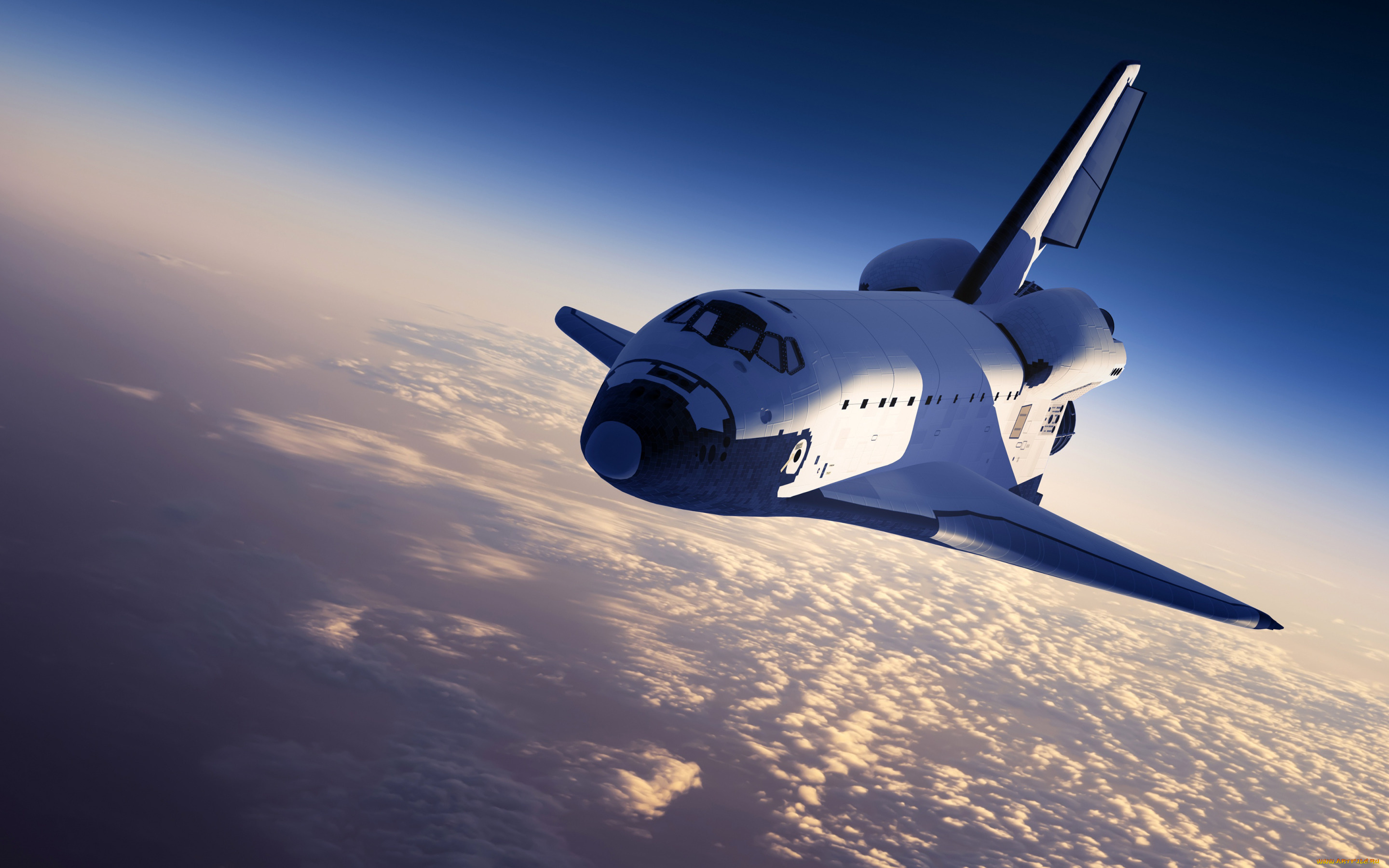 космос, космические, корабли, , космические, станции, шаттл, земля, облака, солнце, небо