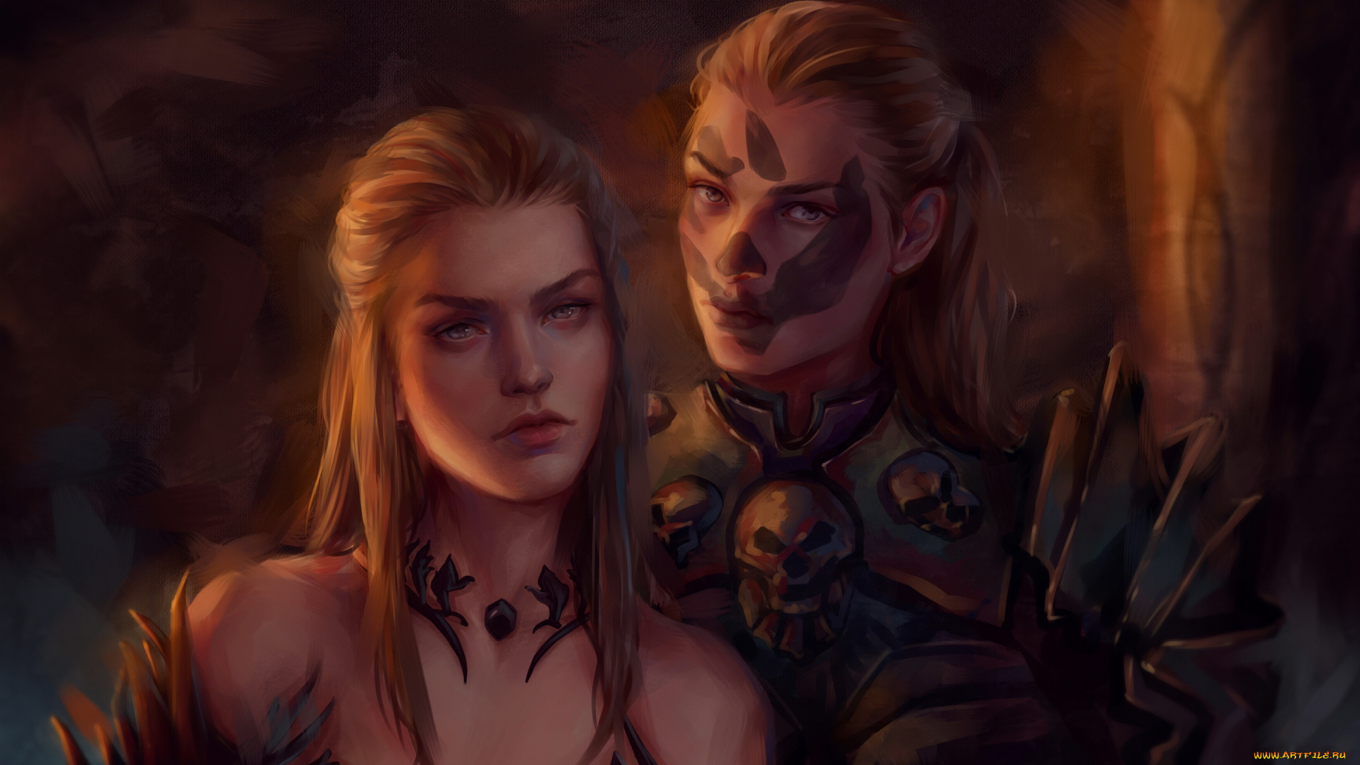фэнтези, девушки, фон, взгляд
