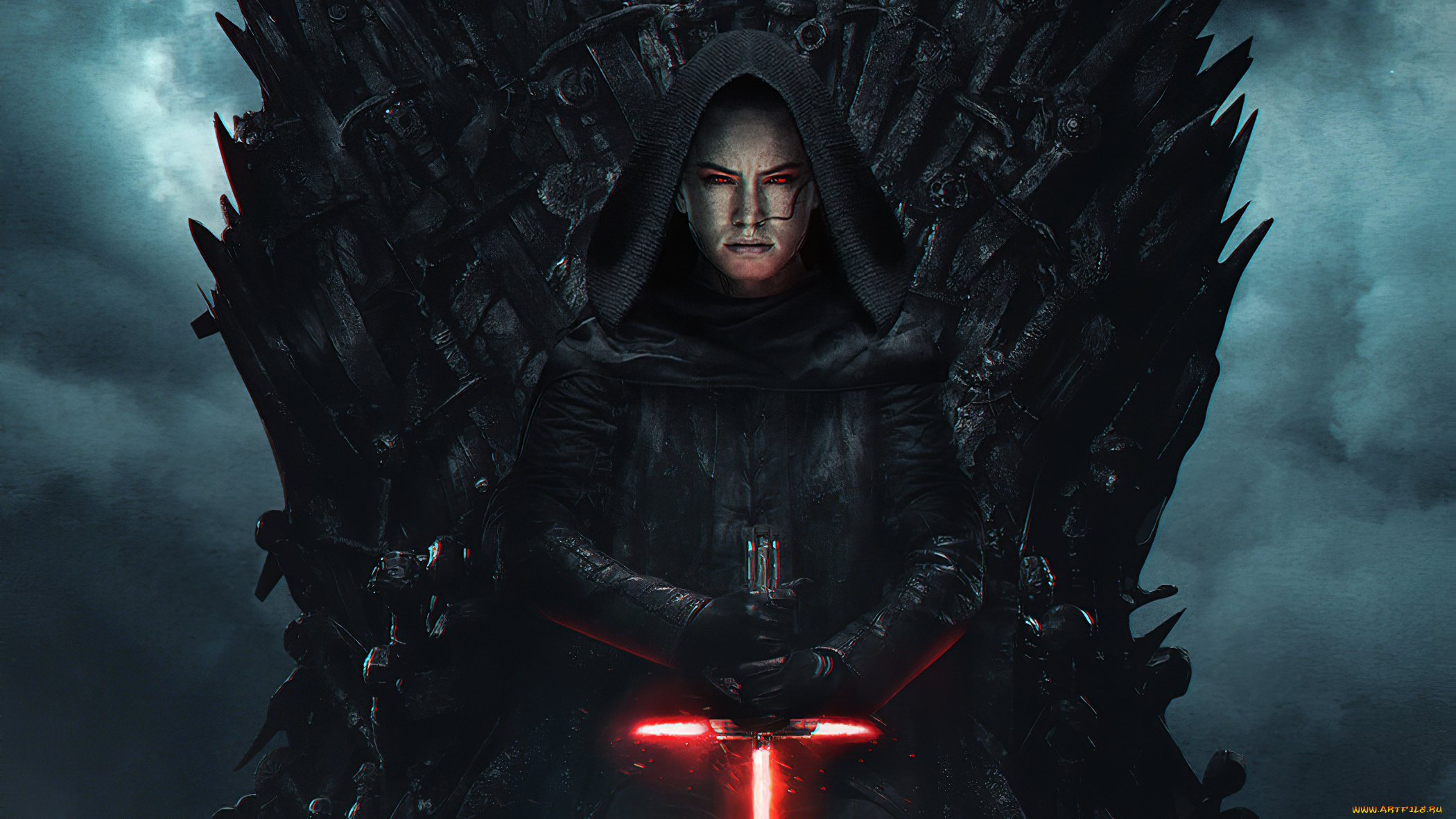 рисованное, кино, , мультфильмы, dark, rey, starwars, арт
