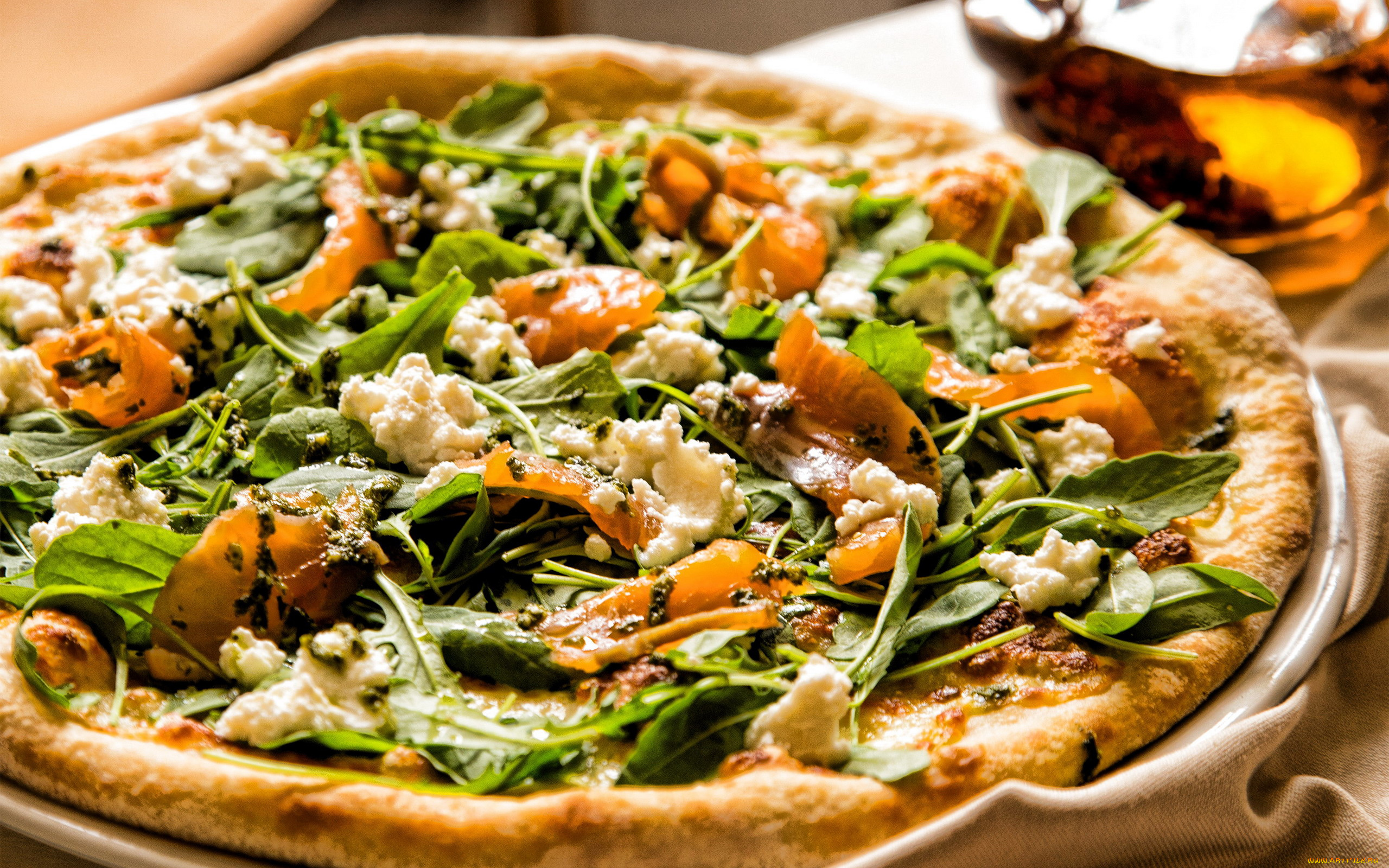 еда, пицца, сыр, шпинат