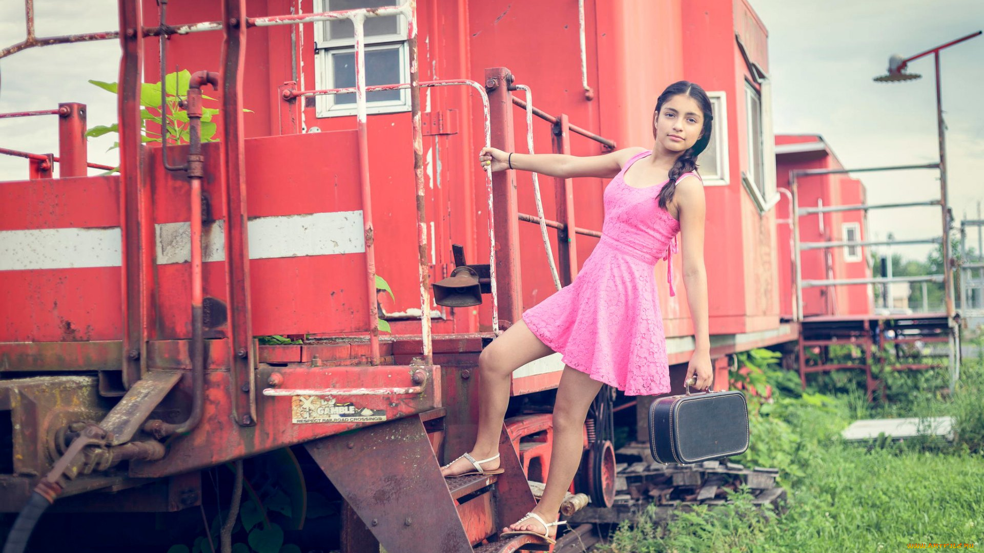 девушки, -, брюнетки, , шатенки, брюнетка, сарафан, вагон