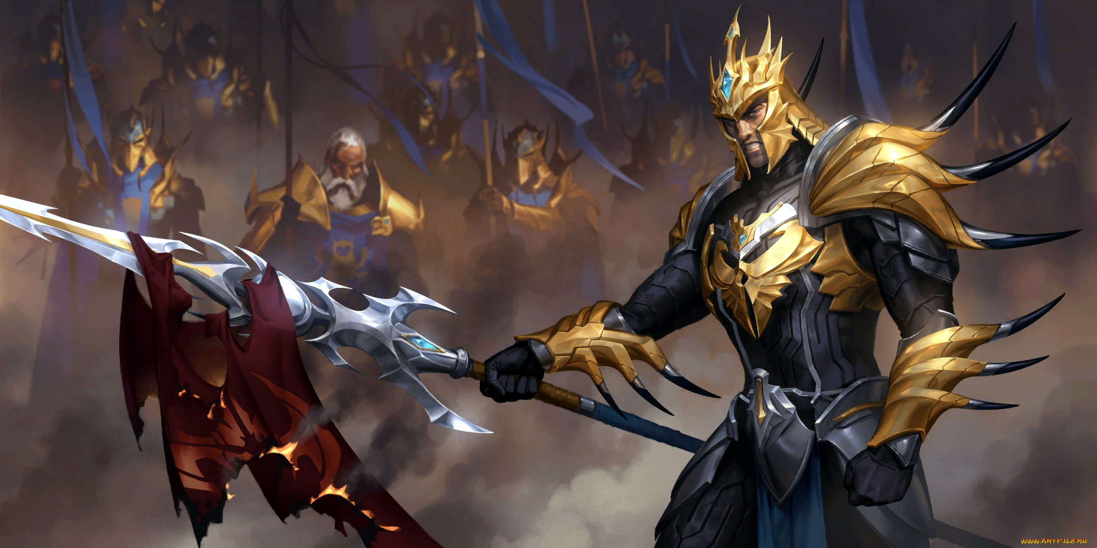 видео, игры, league, of, legends, , legends, of, runeterra, jarvan, iv, копье, флаг, воины