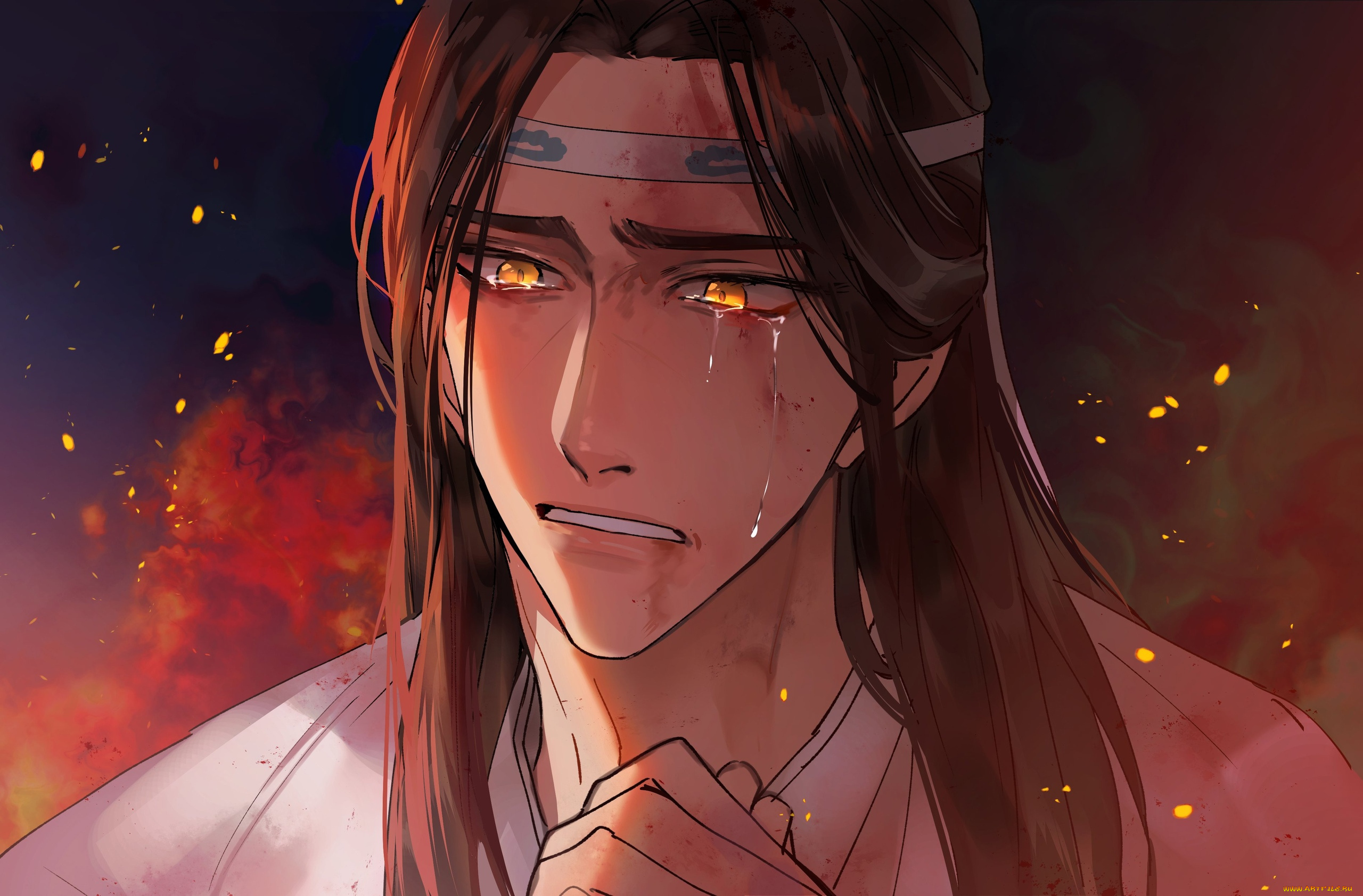 аниме, mo, dao, zu, shi, лань, ванцзи, слезы