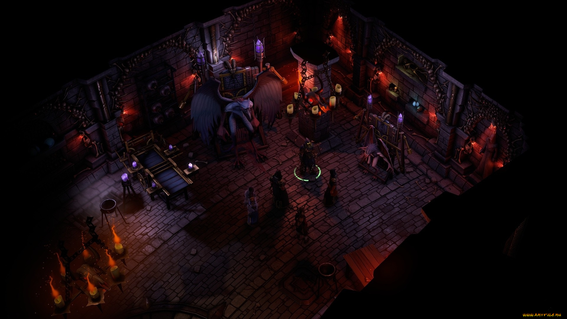 видео, игры, pathfinder, , wrath, of, the, righteous, зал, огни