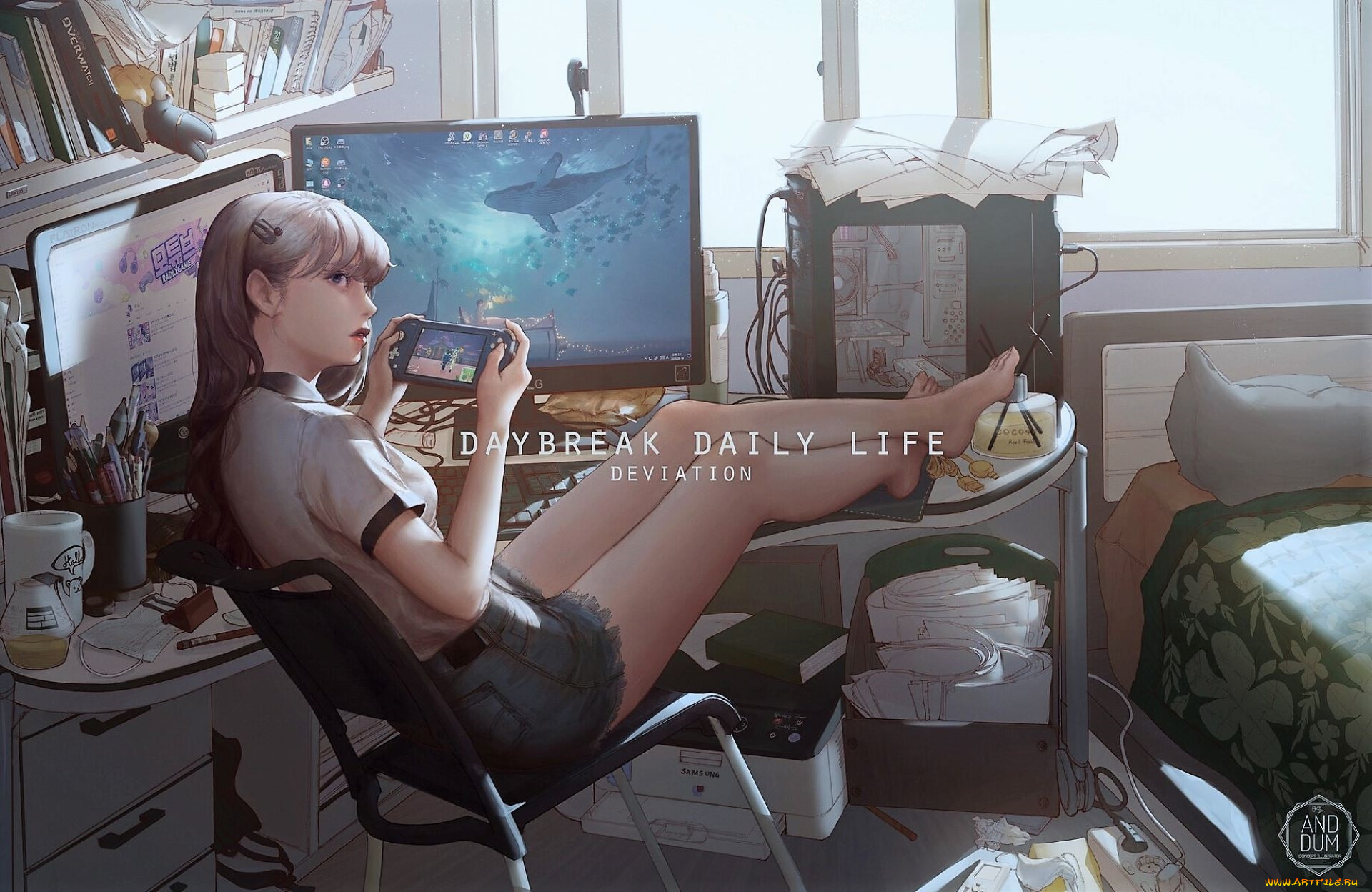 аниме, оружие, , техника, , технологии, девушка, комната, гаджеты