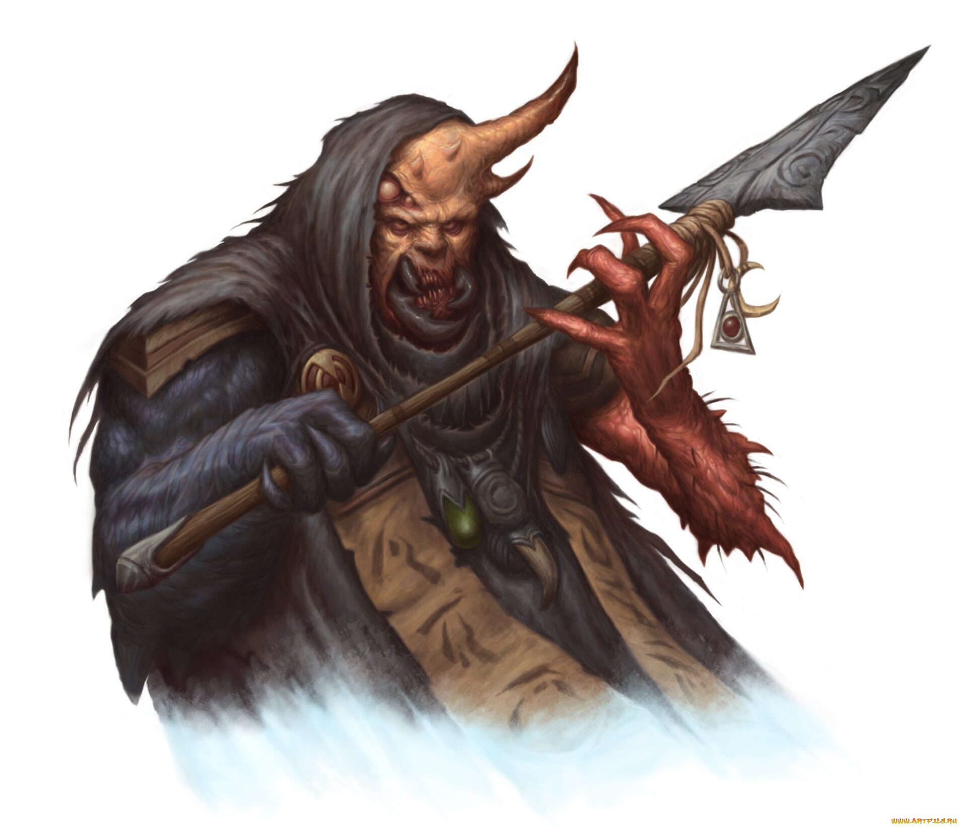 видео, игры, pathfinder, , wrath, of, the, righteous, монстр, рог, плащ, оружие