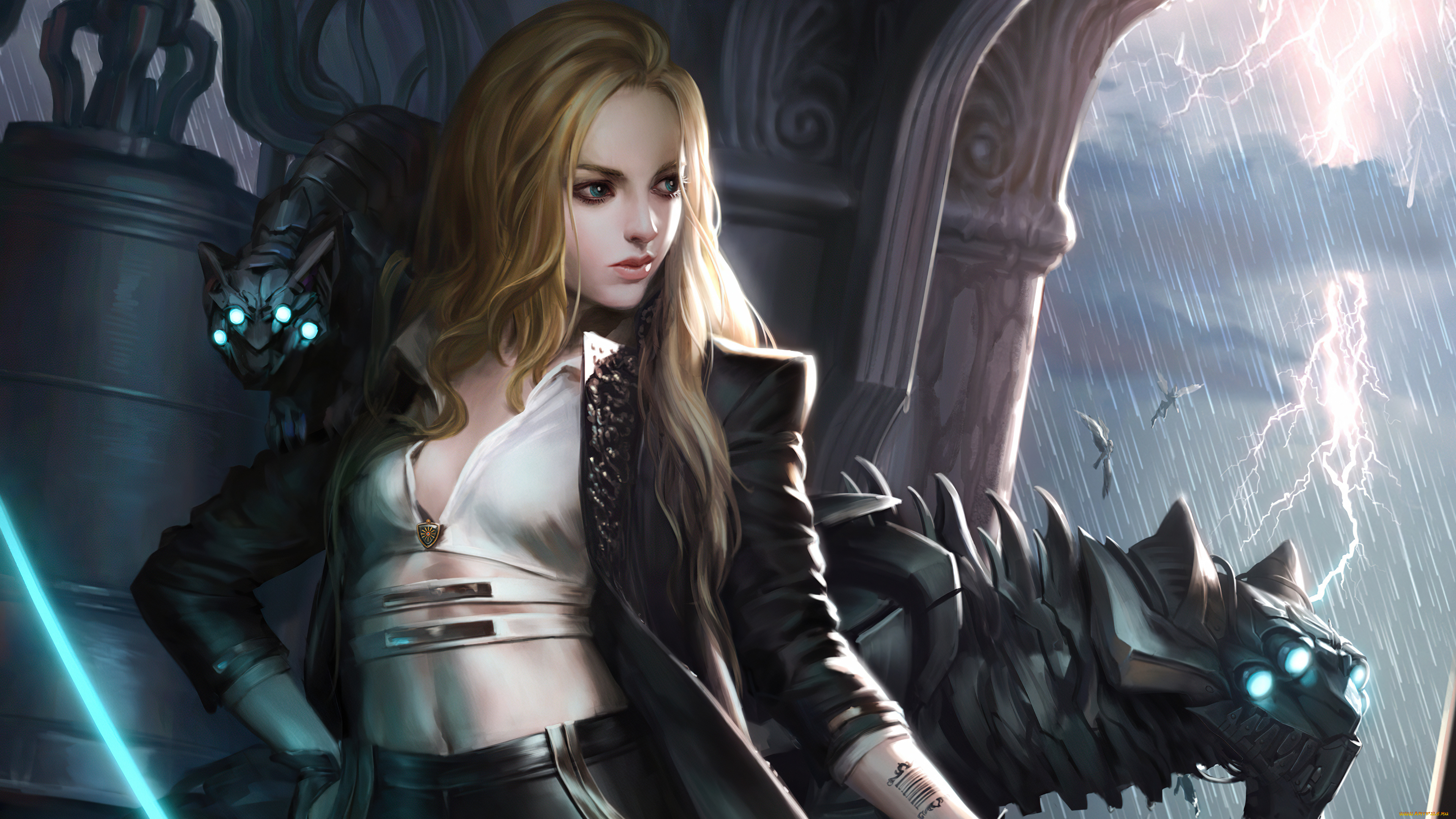 фэнтези, красавицы, и, чудовища, девушка