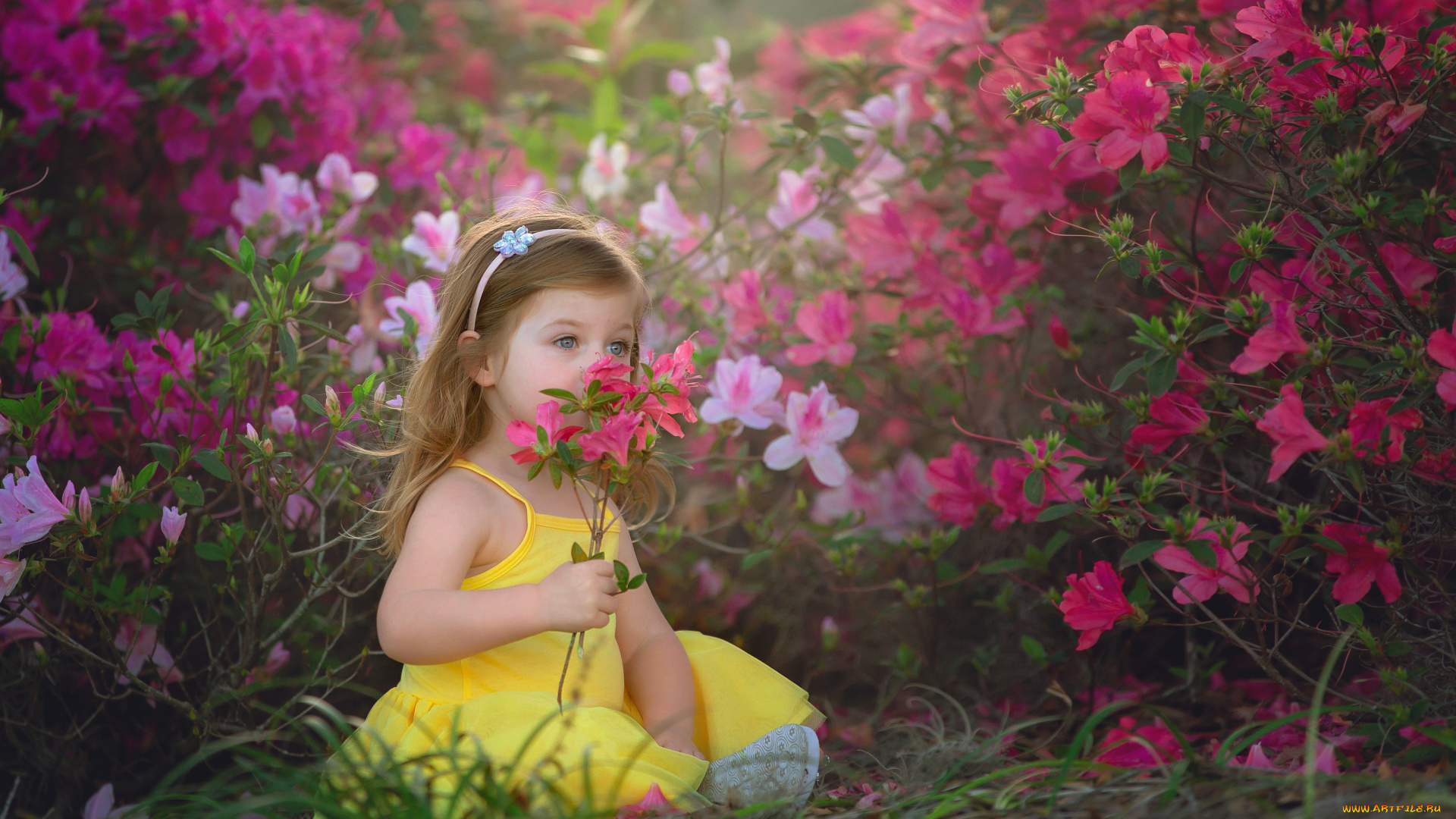 разное, дети, девочка, цветы