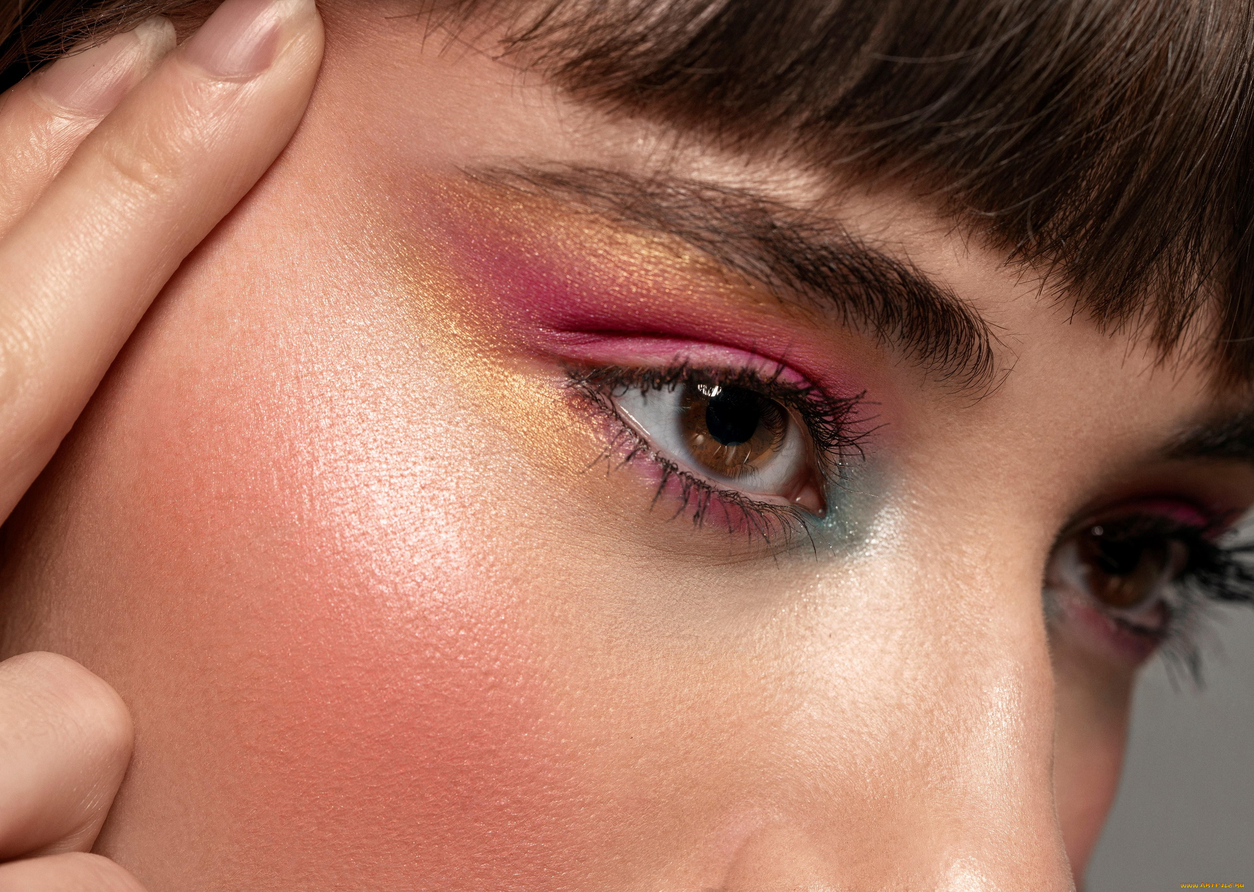 разное, глаза, карие, макияж