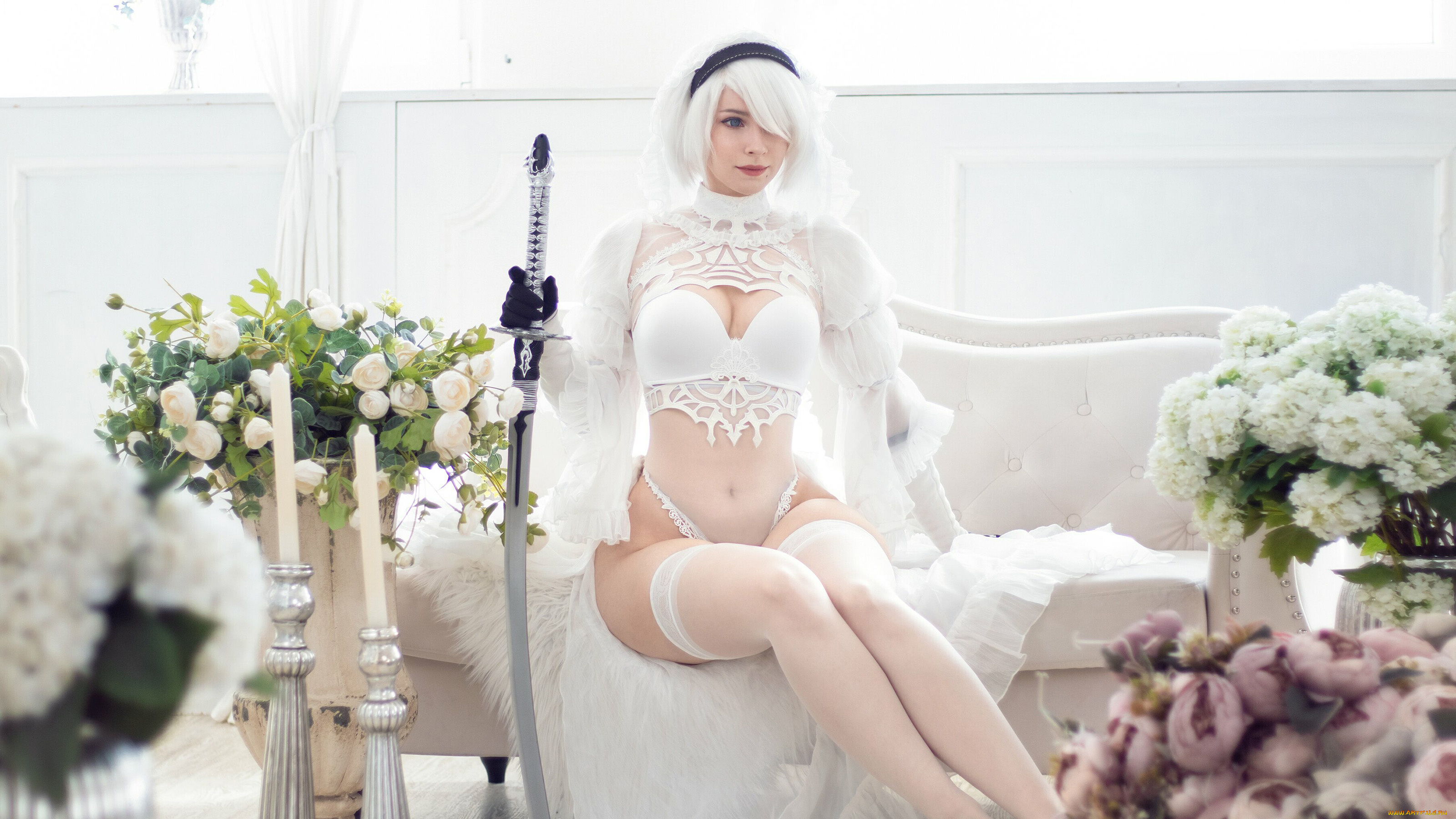 девушки, enji, night, automata, nier, enji, night