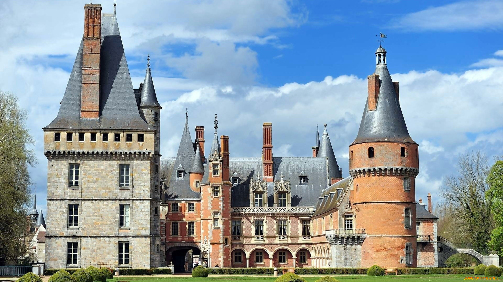 chateau, de, maintenon, france, города, замки, франции, chateau, de, maintenon