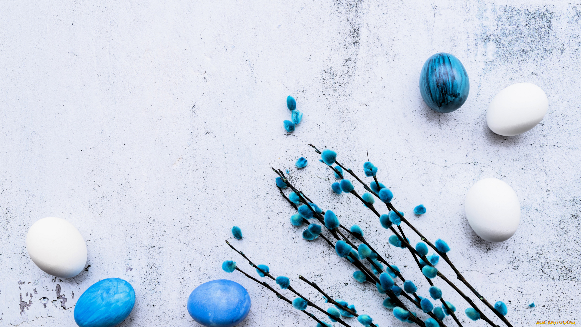 праздничные, пасха, яйца, ветки, верба