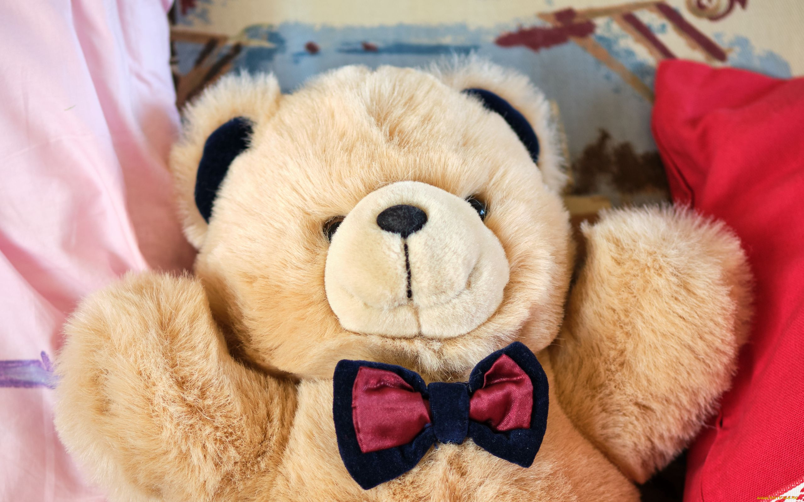 разное, игрушки, плюшевый, медвежонок, бант