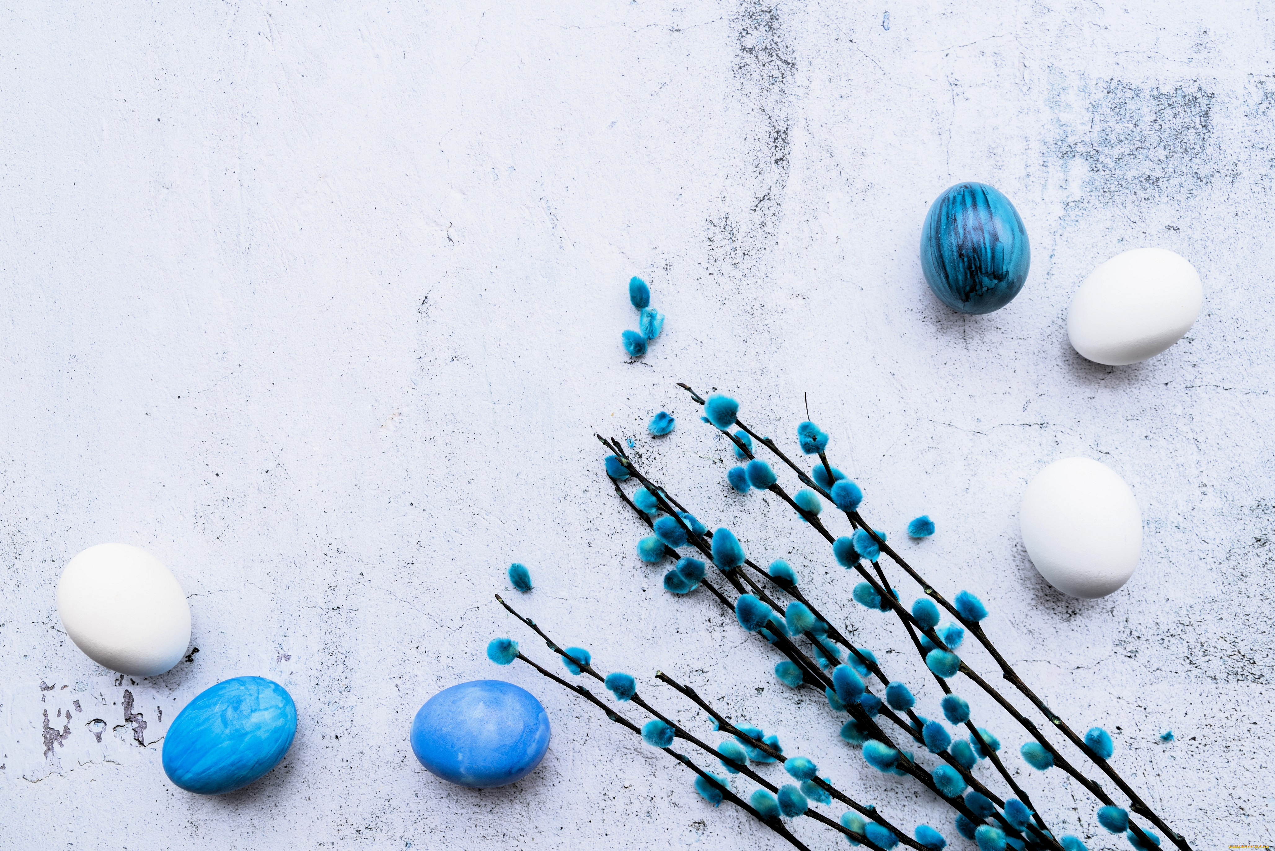 праздничные, пасха, яйца, ветки, верба