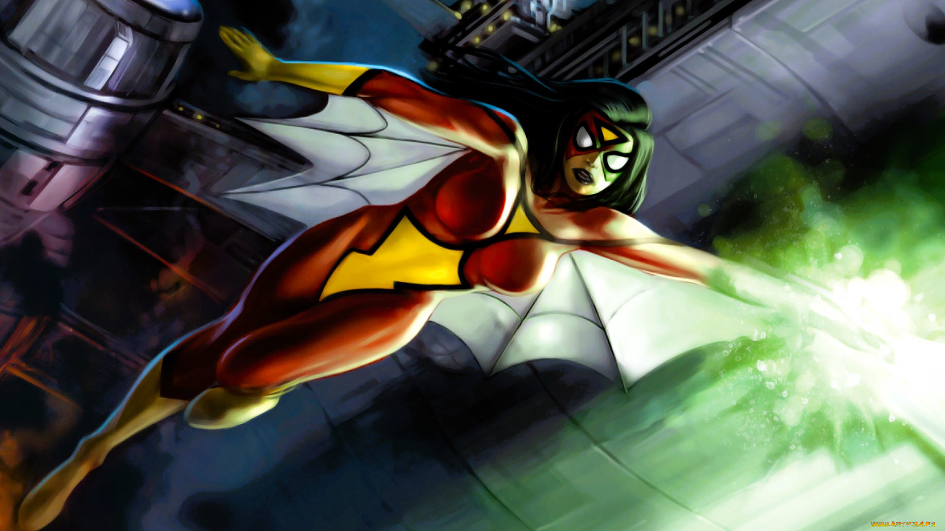 видео, игры, marvel, , ultimate, alliance, героиня, плащ, костюм, магия, город