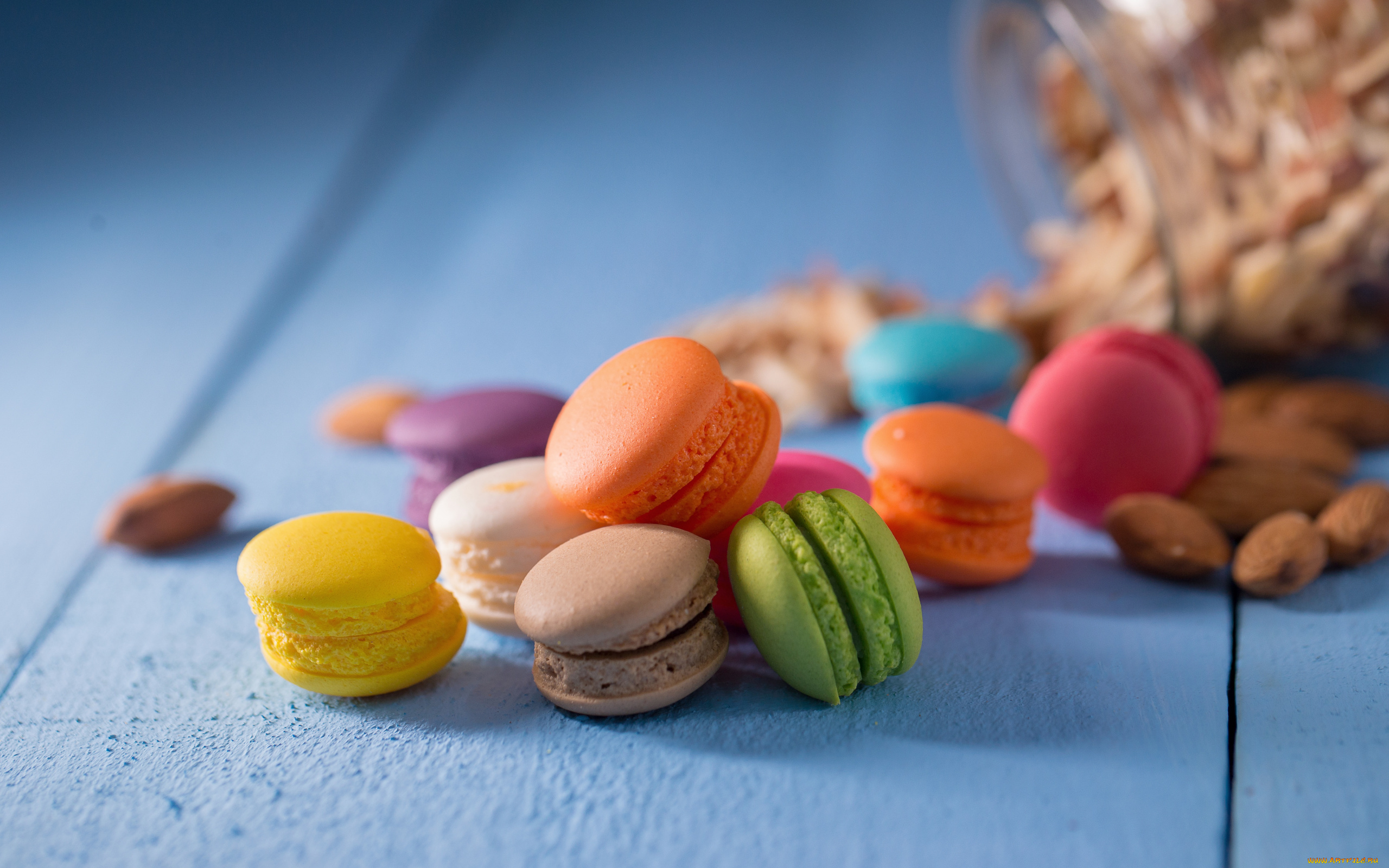 еда, макаруны, лакомство, печенье, ассорти