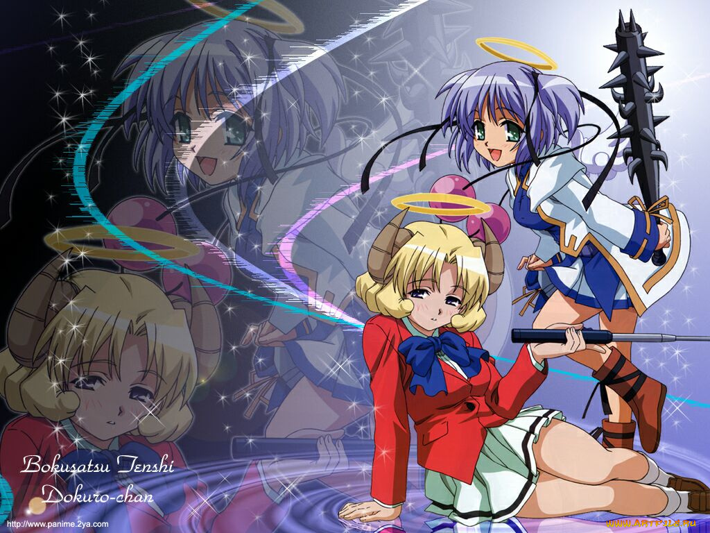 аниме, bokusatsu, tenshi, dokuro, chan