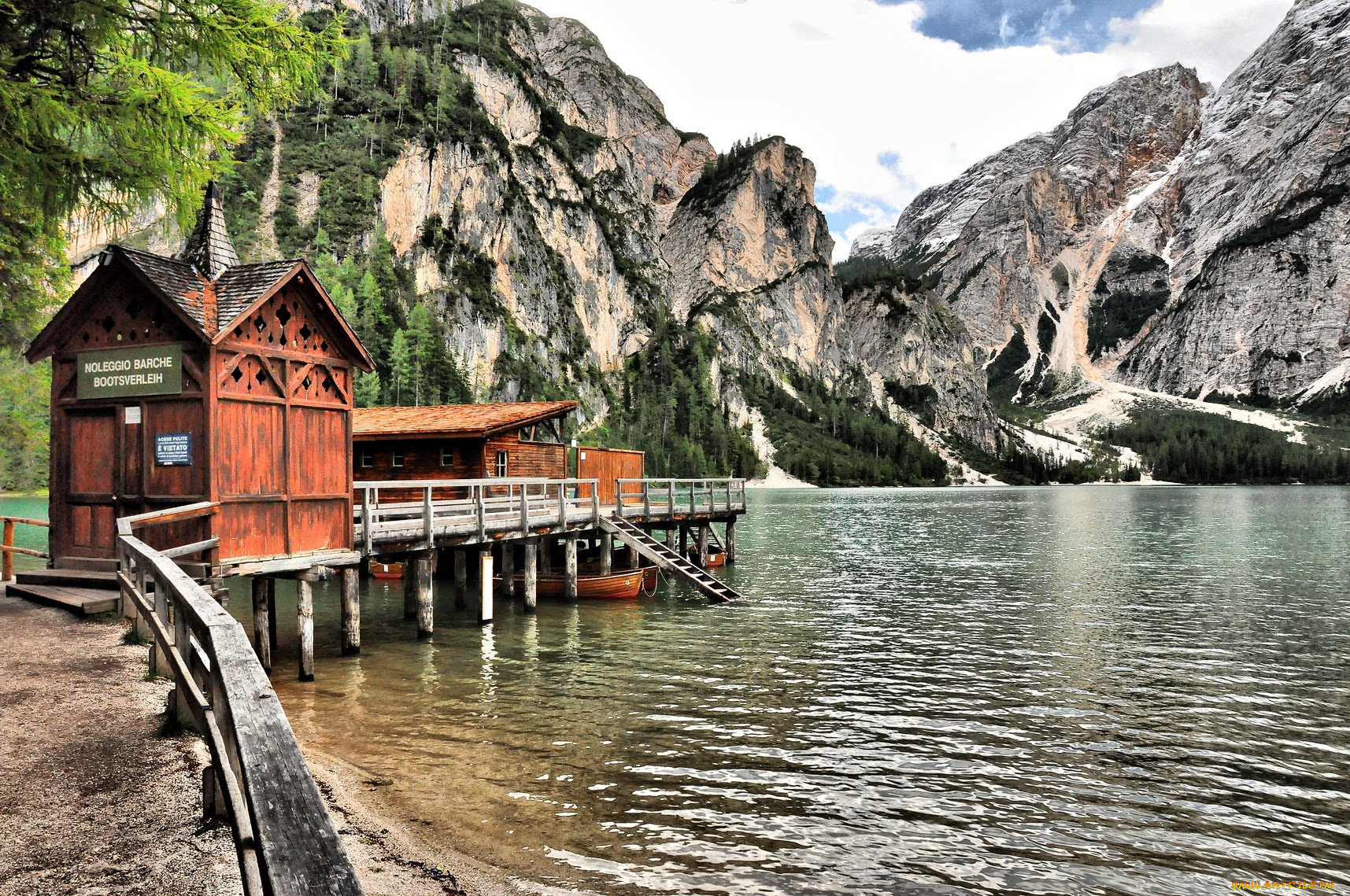 природа, реки, озера, braies, италия