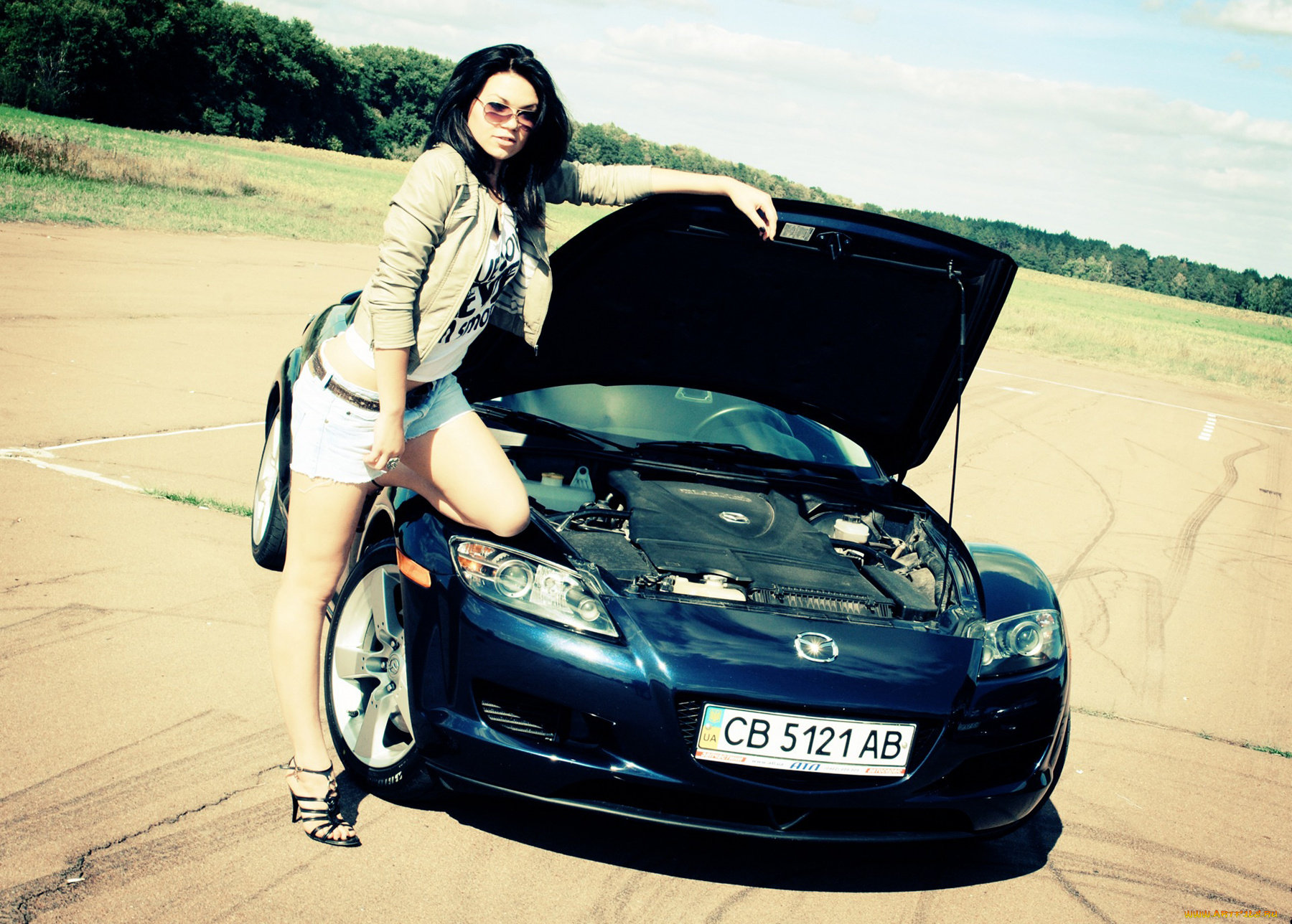 автомобили, авто, девушками