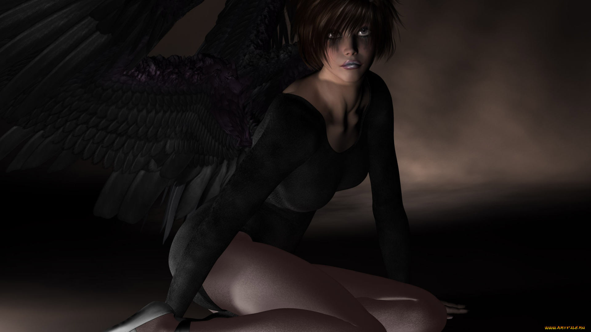 3д, графика, people, люди, девушка, сидит