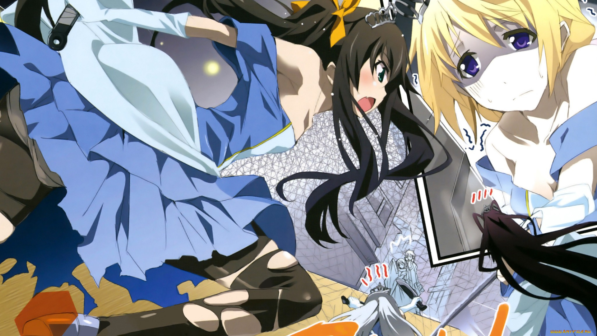 аниме, infinite, stratos, девушки