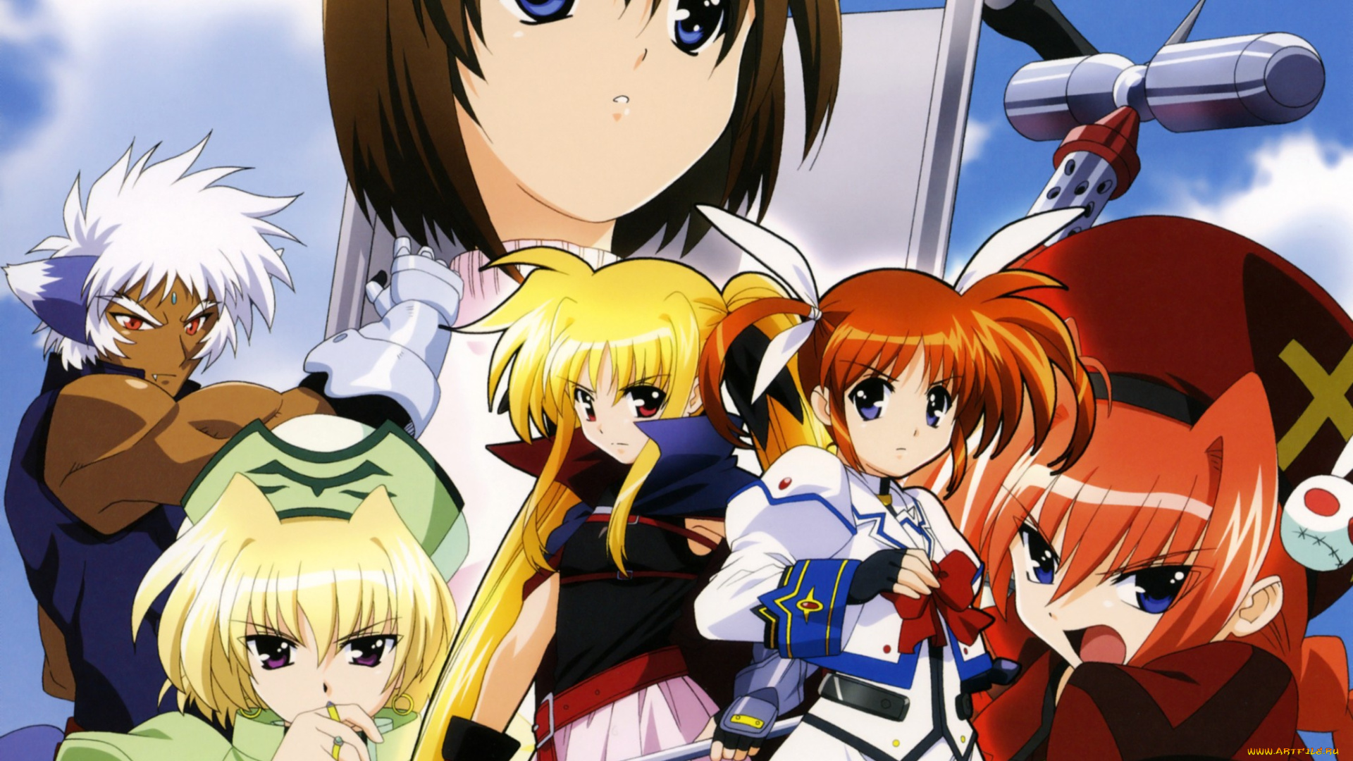 аниме, mahou, shoujo, lyrical, nanoha